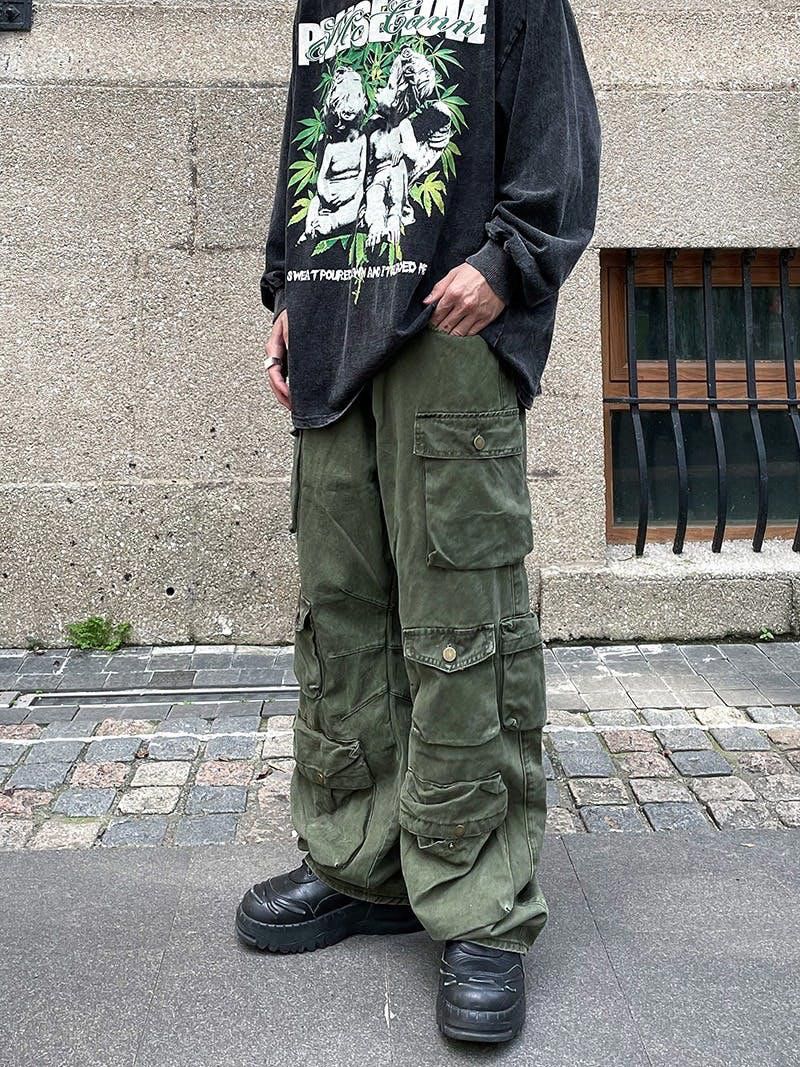 Jean Green Cargo Pants Size US 30 / EU 46 - 1 Thumbnail