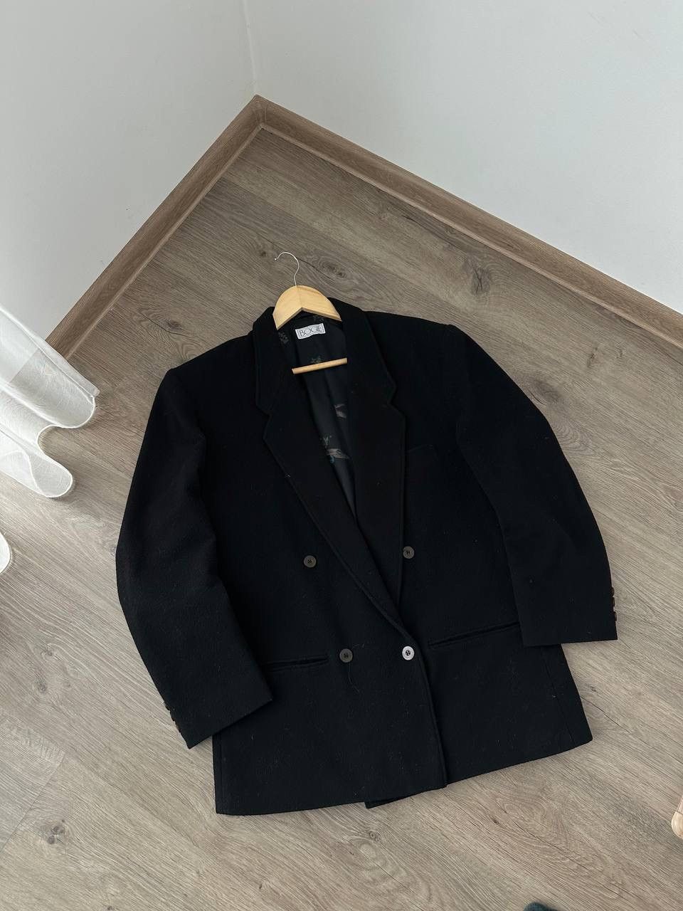 Boggi × Vintage Vintage Bogie Wool Coat Black Cashmere Black Jacket Size US M / EU 48-50 / 2 - 7 Thumbnail