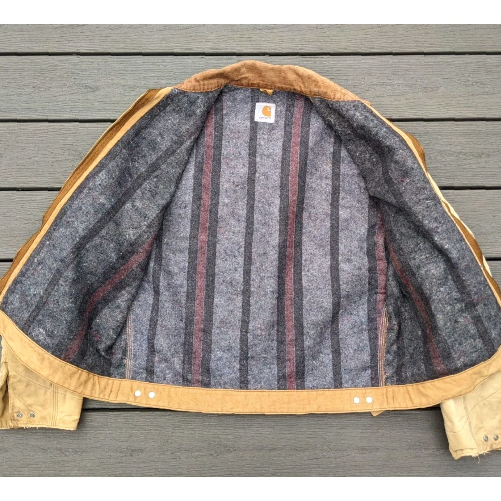 Carhartt Vintage Carhartt Detroit Jacket Distressed Faded Size US XL / EU 56 / 4 - 3 Thumbnail