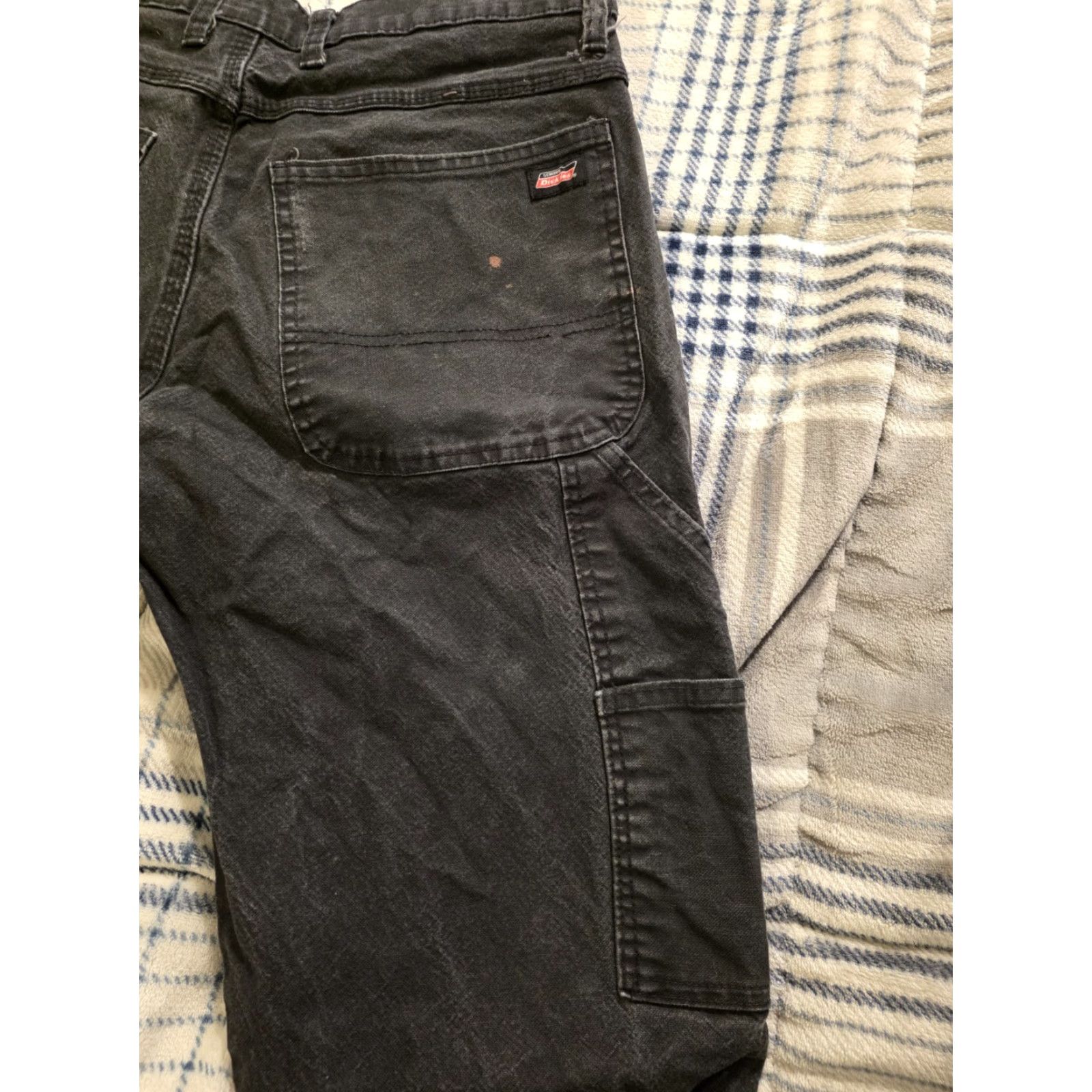 Dickies VINTAGE Dickies Pants Canvas Carpenter Y2K Black Faded 33x32 Men's Grunge Streetwear Logo Workwear Casual Relaxed Straight Modern Size US 33 - 3 Thumbnail
