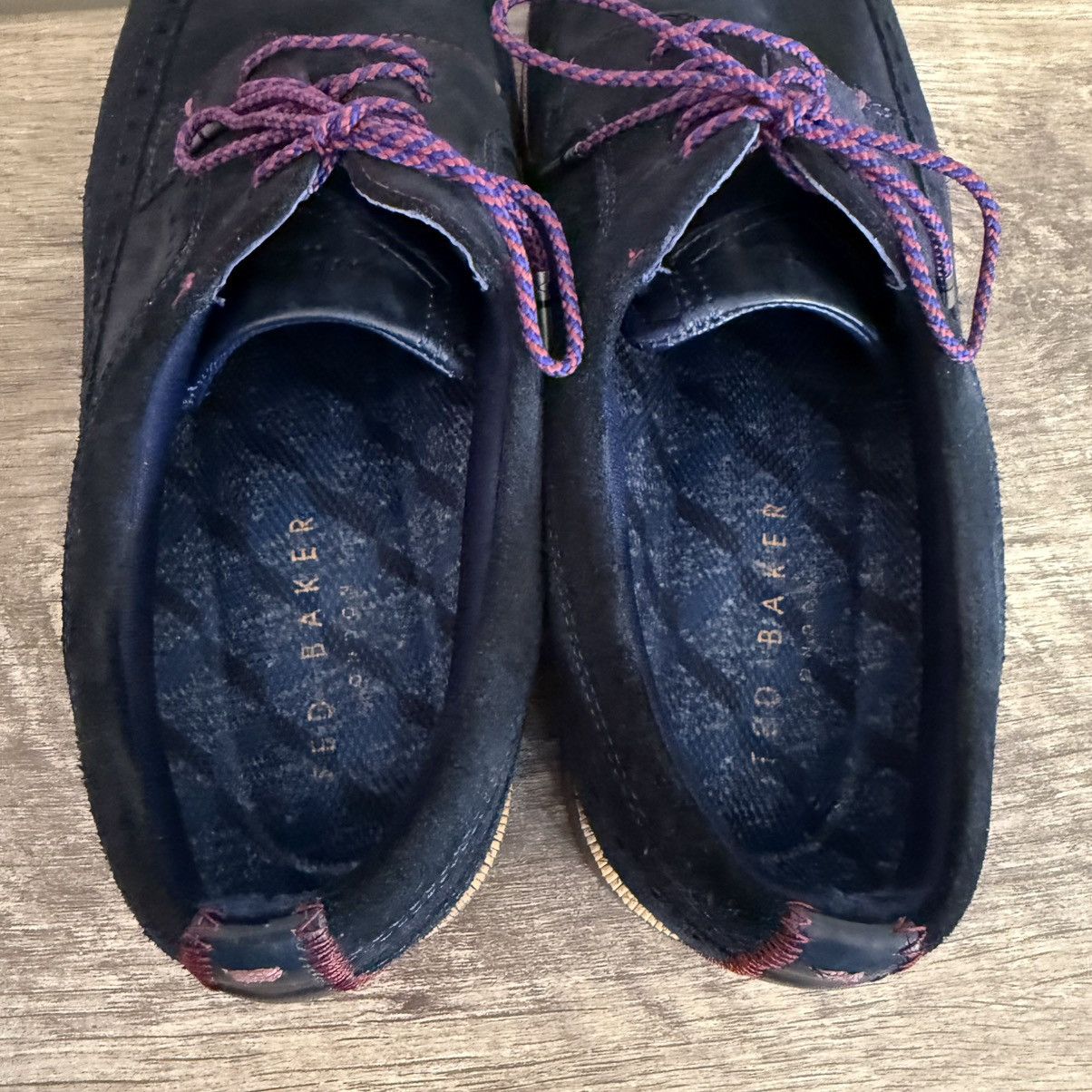 Ted Baker Ted Baker Deelans Navy Suede Oxford Dress Shoes Sz 12 US Size US 12 / EU 45 - 9 Thumbnail