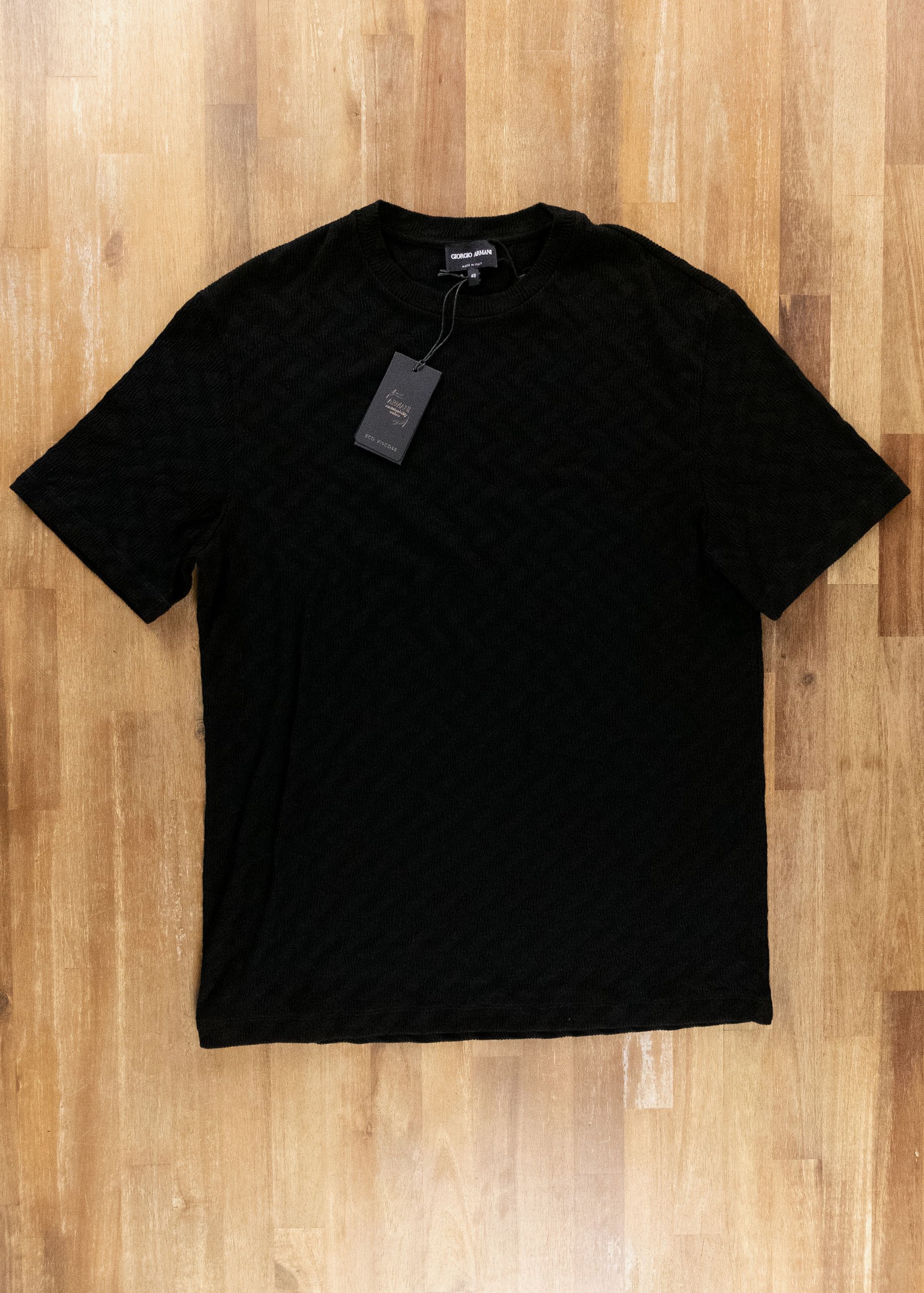 Giorgio Armani GIORGIO ARMANI mainline black zigzag pattern t-shirt Size US M / EU 48-50 / 2 - 5 Thumbnail