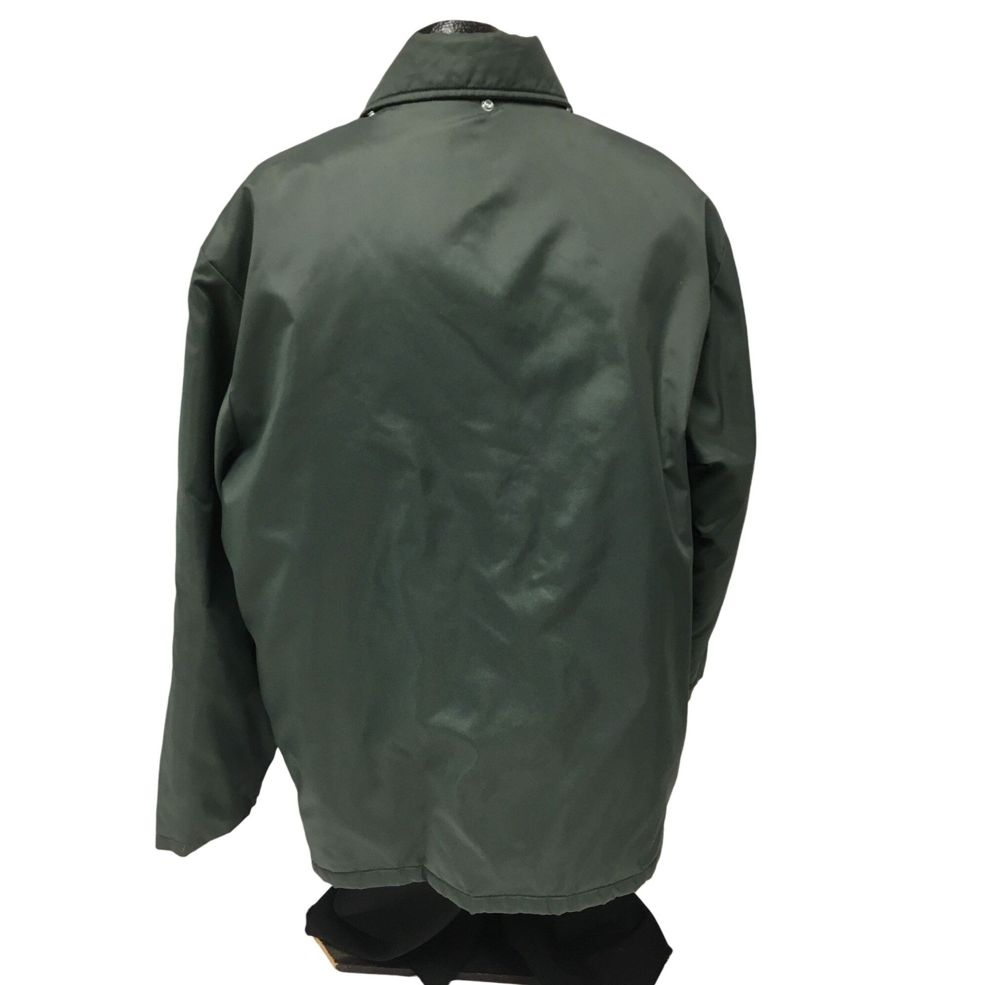 BP. Vtg BP British Petroleum Green Insulated Nylon Shop Jacket Size US XL / EU 56 / 4 - 3 Thumbnail