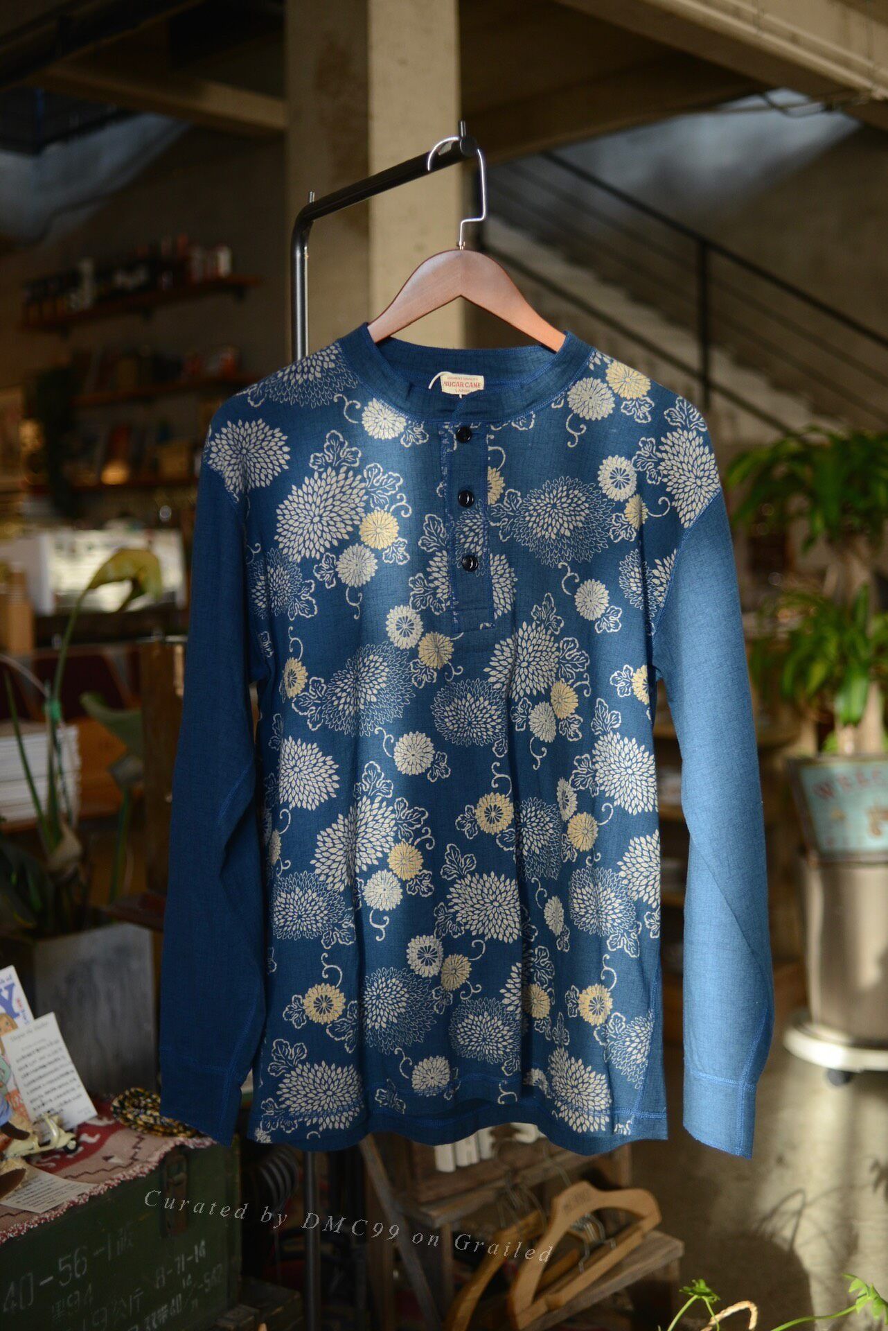 Sugar Cane Sugar Cane Indigo Chrysanthemum Top Size US L / EU 52-54 / 3 - 1 Thumbnail