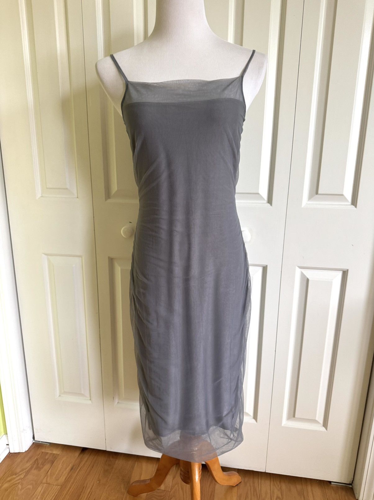 TONI GARD TONI GARD Gray Mesh Slip Dress M Size M / US 6-8 / IT 42-44 - 1 Thumbnail