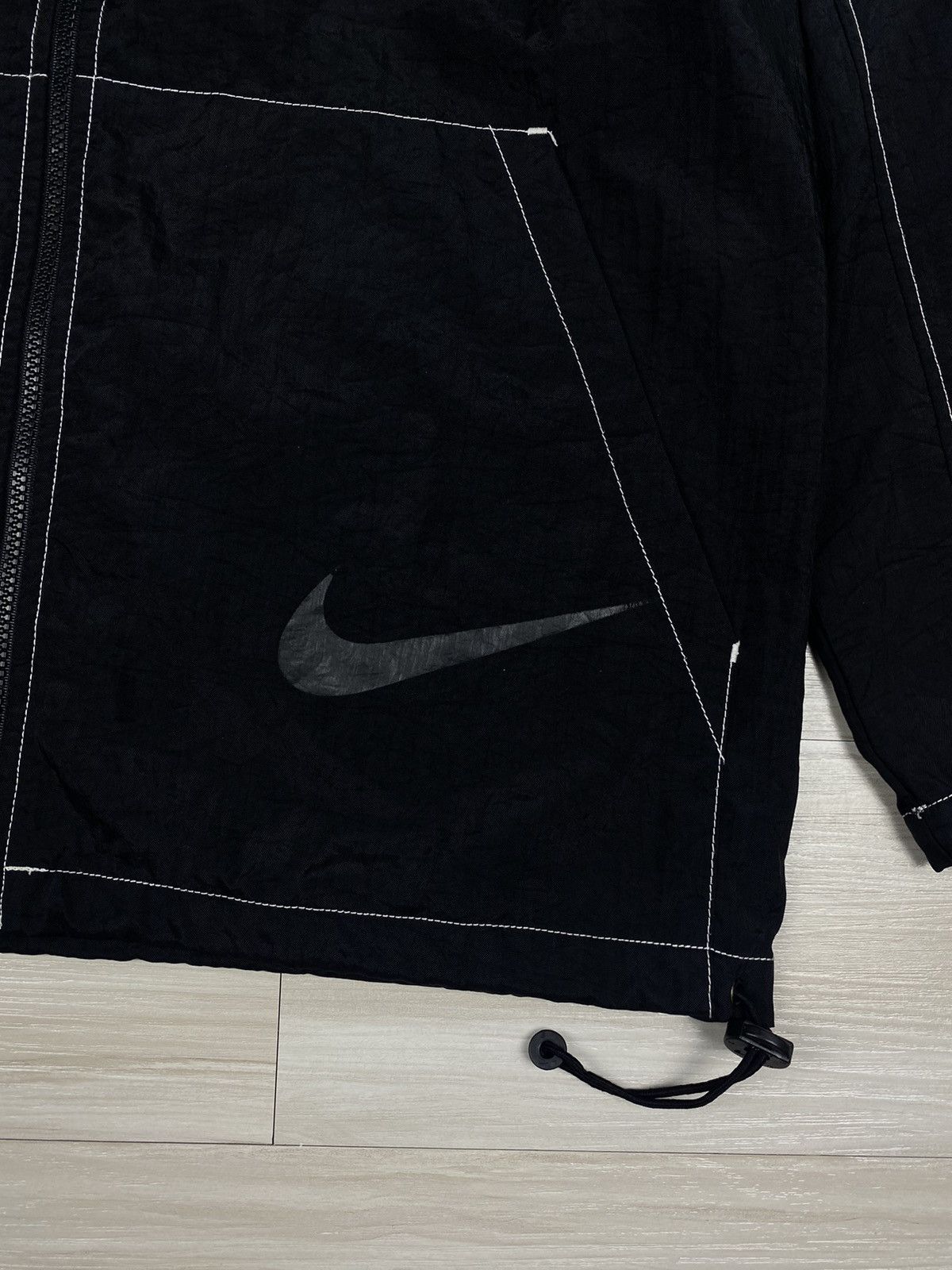 Vintage Vintage Nike Big logo Swoosh zip soccer Jacket Size US S / EU 44-46 / 1 - 5 Thumbnail
