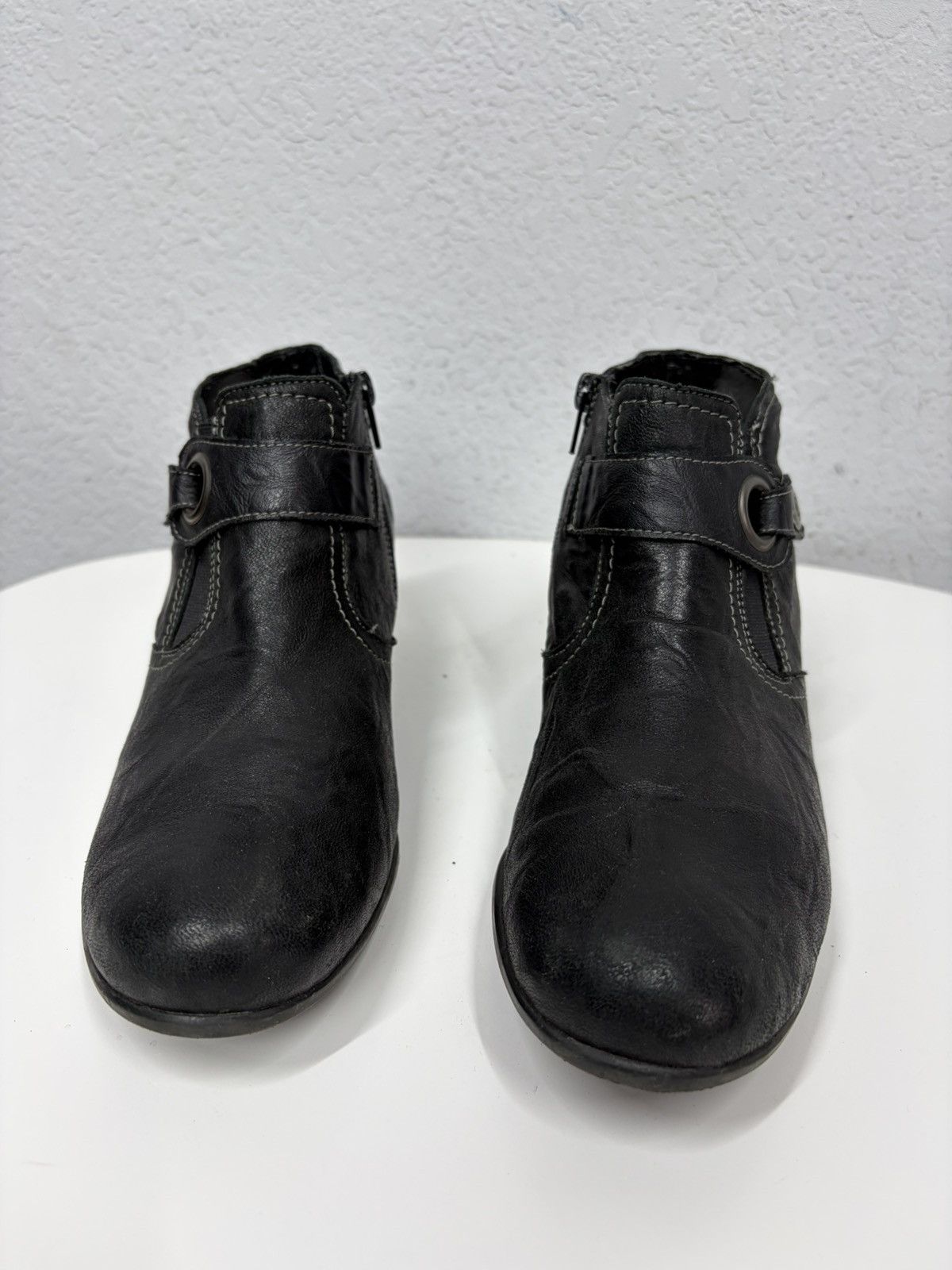 If Six Was Nine AS 98 Vibe Artisan Black Leather Side Zip Ankle Biker Boots Size US 9 / EU 42 - 10 Thumbnail