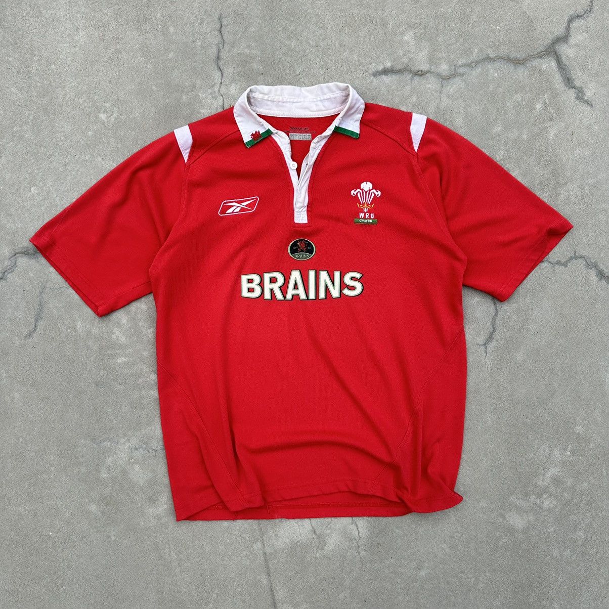 Japanese Brand × Reebok × Vintage Vintage Reebok WRU Cymru Brains Polo T-shirts Rugby Y2K 00s Size US L / EU 52-54 / 3 - 3 Thumbnail