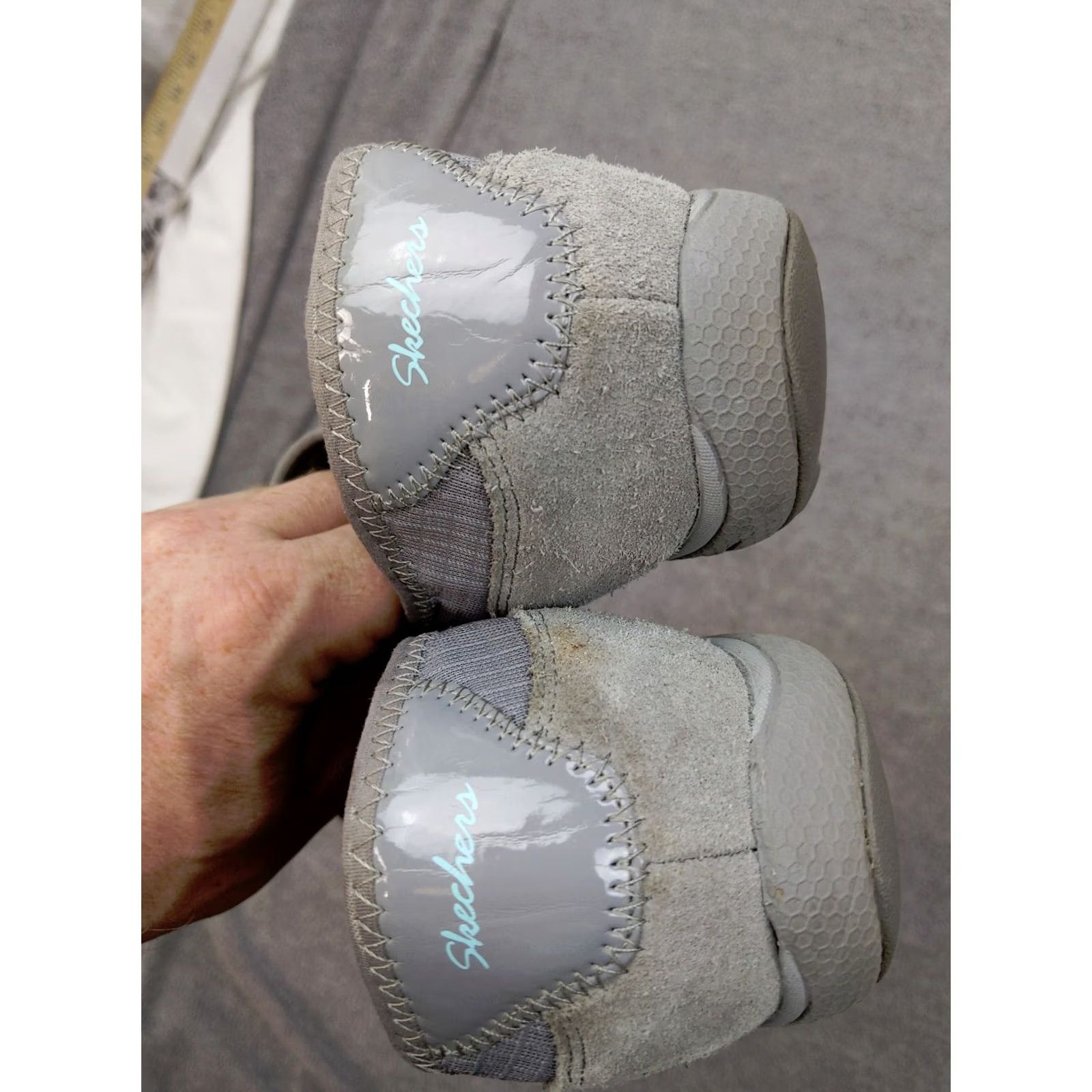 SKECHERS Skechers Breathe Easy Womens 8.5 Gray Comfort Memory Relaxed Fit Slip-On Size ONE SIZE - 3 Thumbnail