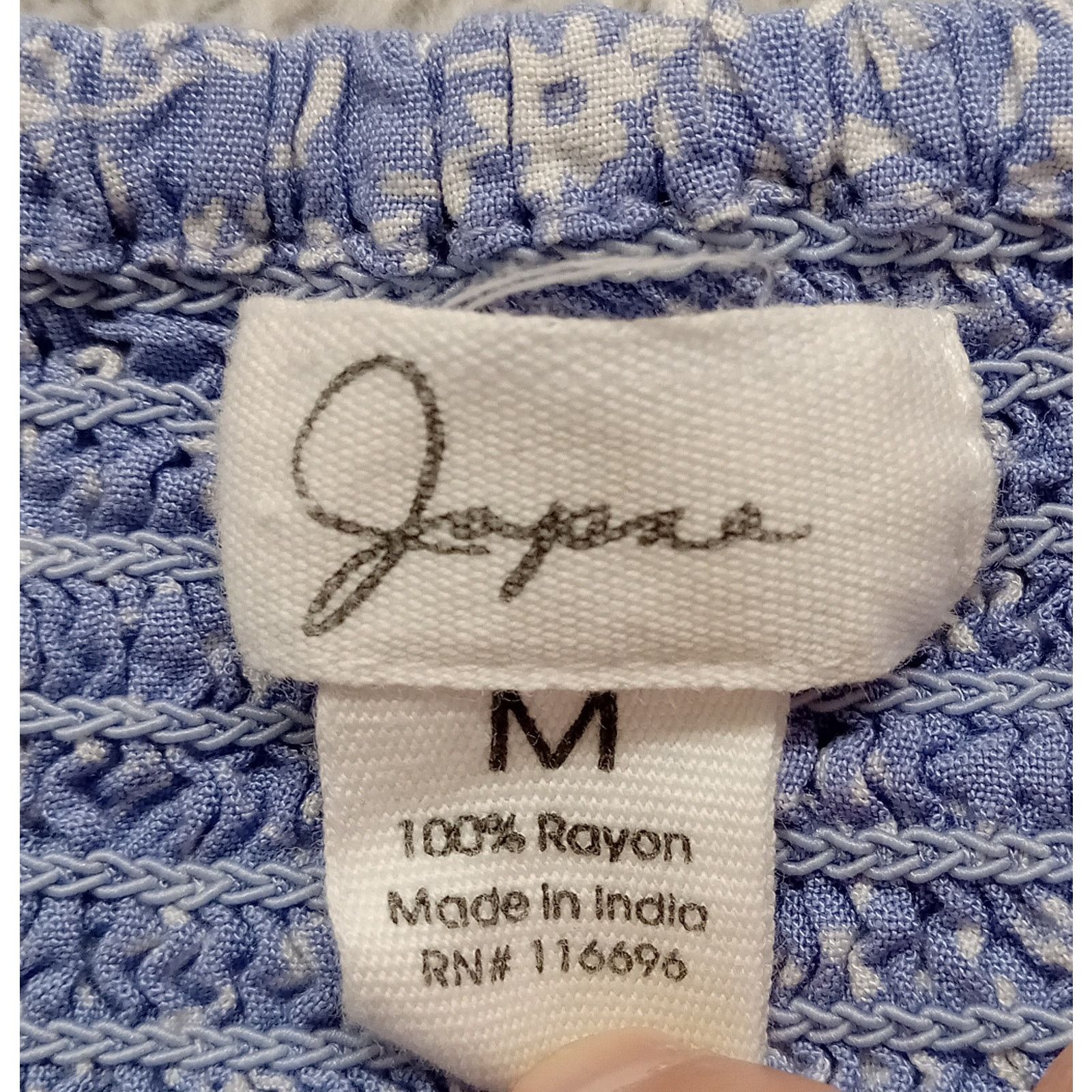 & Other Stories Jopas Blouse M Women's Short Sleeve Top Blue Floral Rayon Size M / US 6-8 / IT 42-44 - 4 Thumbnail