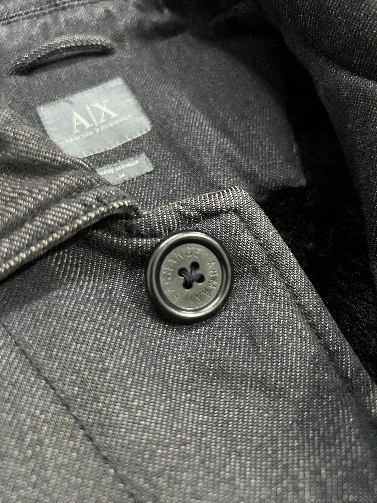 Armani Exchange Vintage Armani Exchange Sherpa Denim Jacket Size US M / EU 48-50 / 2 - 9 Thumbnail