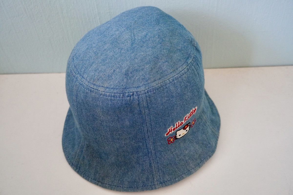 Japanese Brand × Vintage Hello kitty bucket hat blue denim embroidered hat cutie Size ONE SIZE - 3 Thumbnail