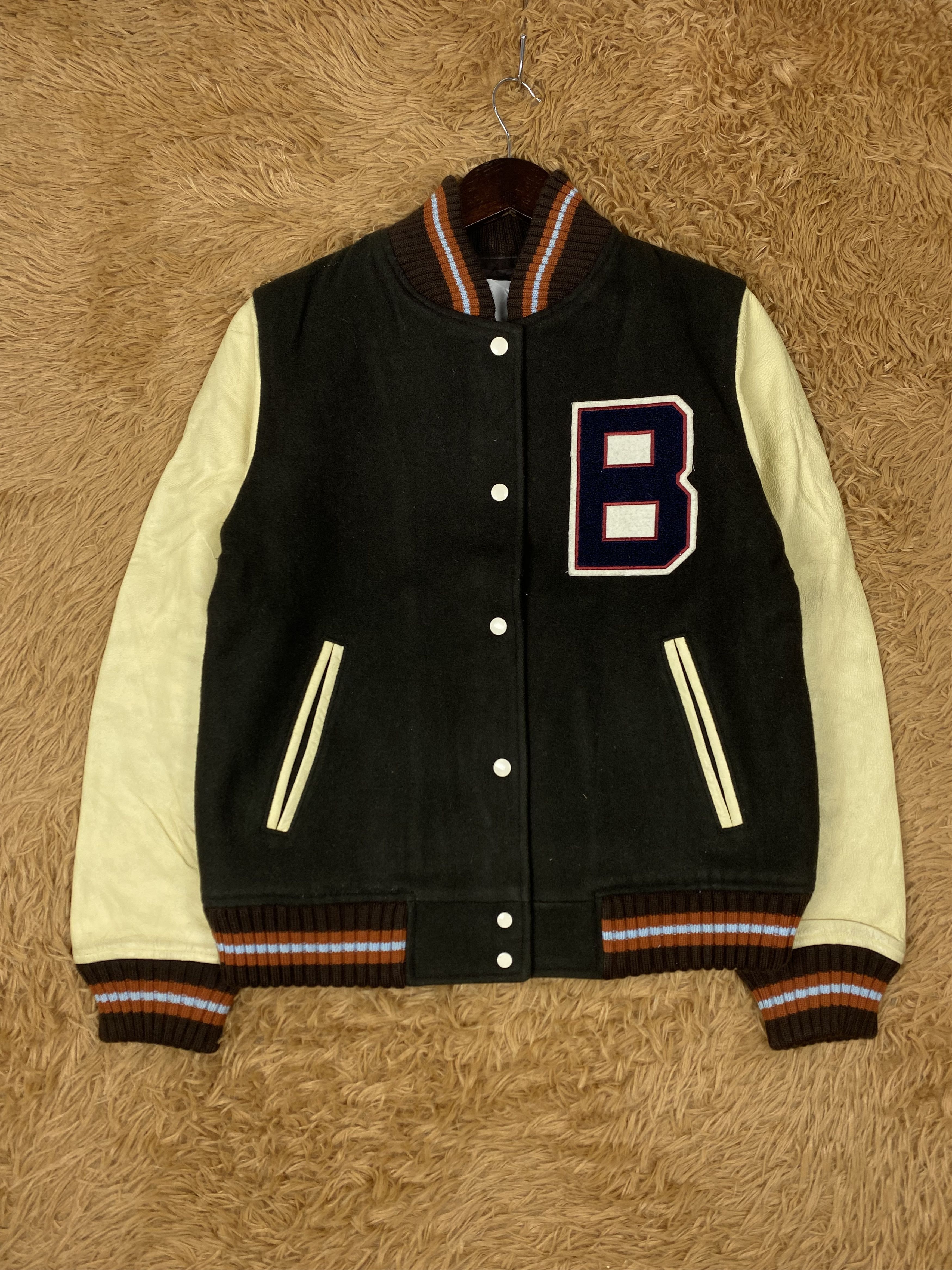 Vintage Comme Ca Boys Leather Sleeve Varsity Jacket DJ0300