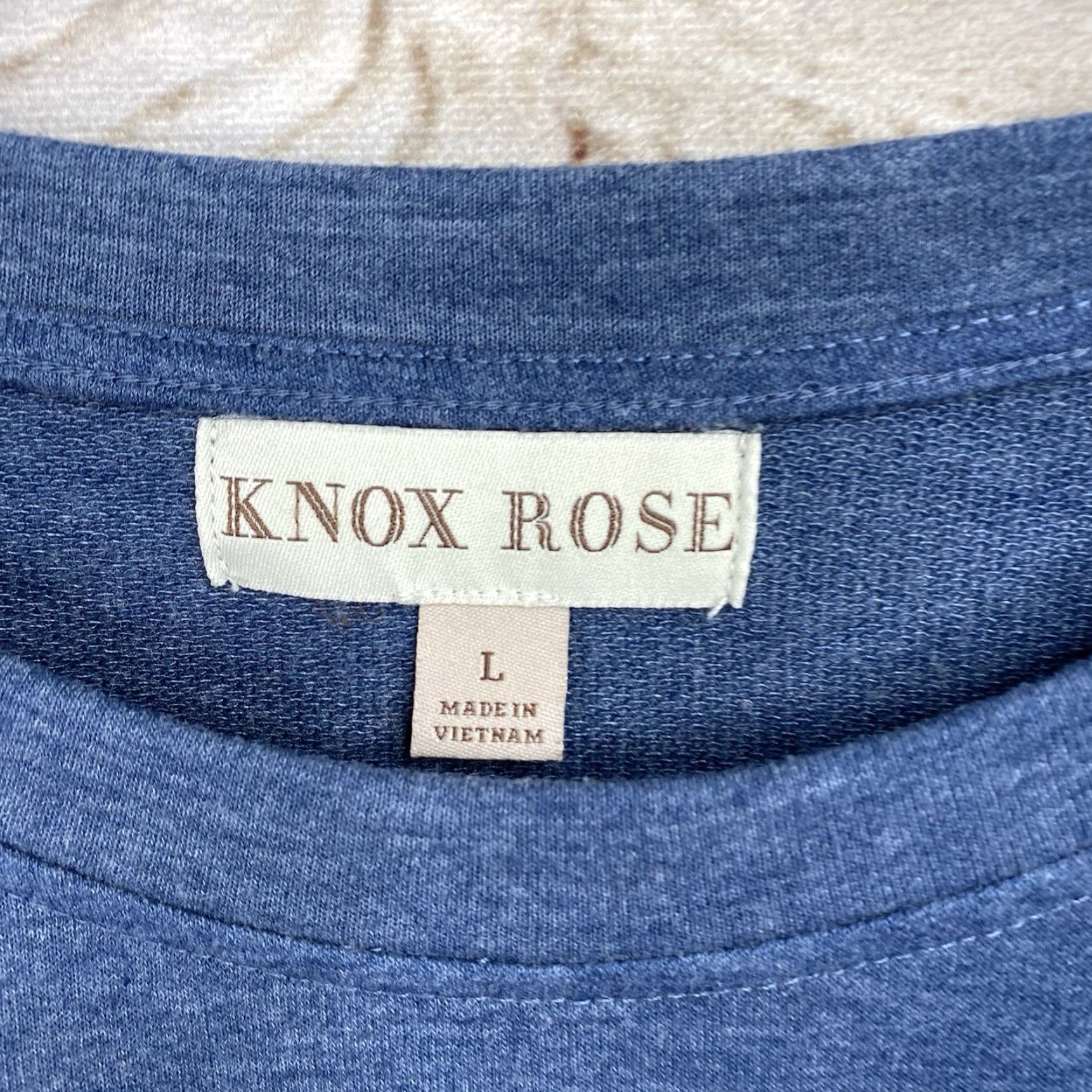 Vintage Knox Rose Sweatshirt TIE DYE Balloon Sleeve Pullover Crew Neck Blue Boho Women’s L Activewear Casual Travel Size L / US 10 / IT 46 - 5 Thumbnail