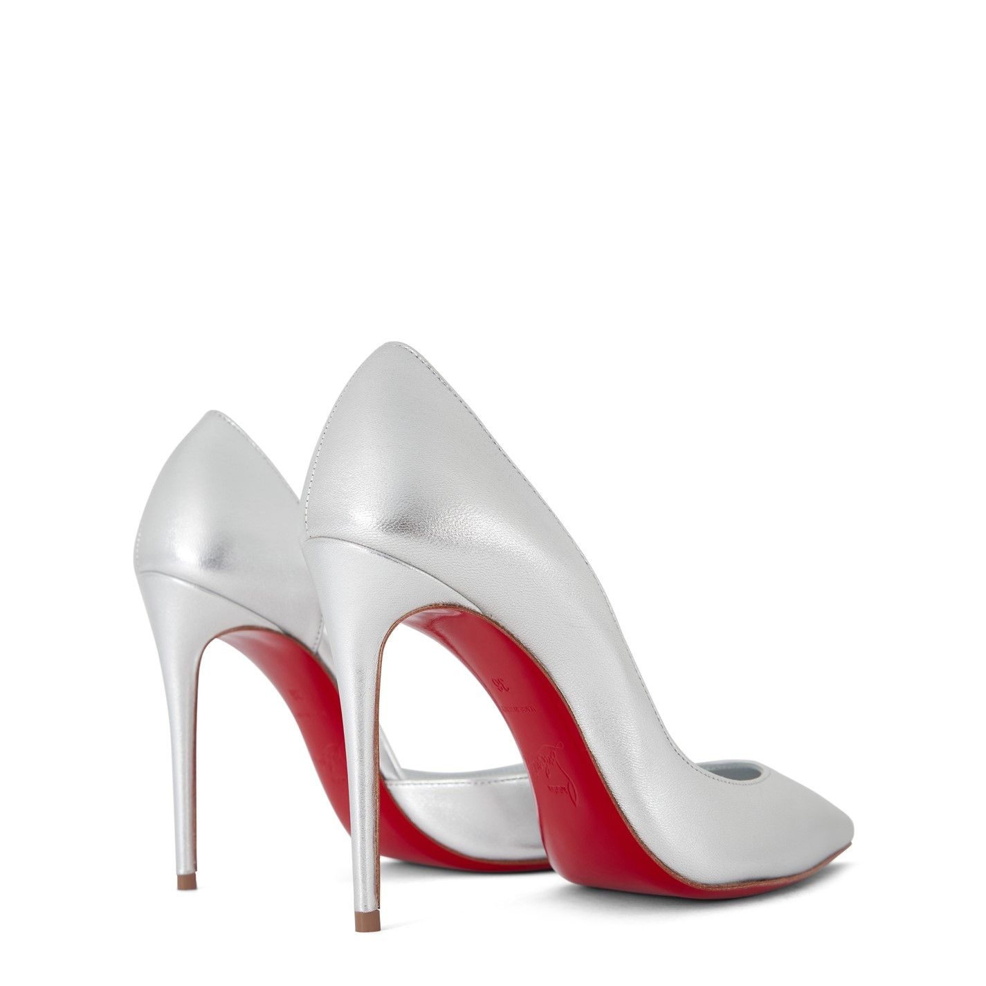 Christian Louboutin Iriza 100mm Metallic Leather Pumps Size US 6 / IT 36 - 5 Thumbnail
