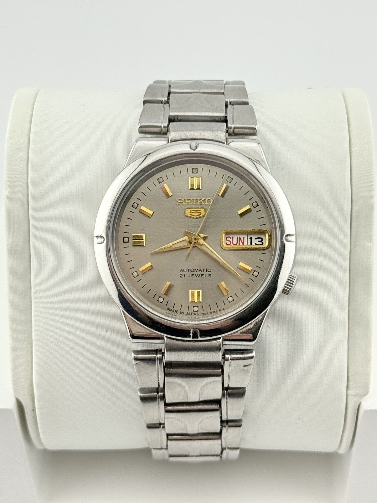 Seiko × Vintage Seiko 7S26 Gray Dial 35mm Watch Stainless Bracelet Size 34 - 1 Thumbnail