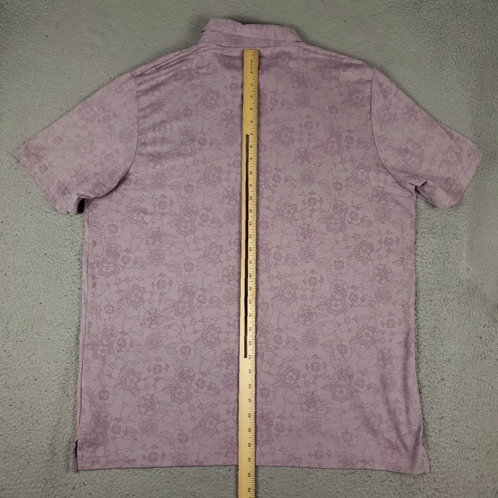 TravisMathew Travis Mathew Polo Shirt Mens 2XL Purple Floral Golf Short Sleeve Polo Shirt Mens Purple Floral Golf Short Sleeve Size US XXL / EU 58 / 5 - 4 Thumbnail