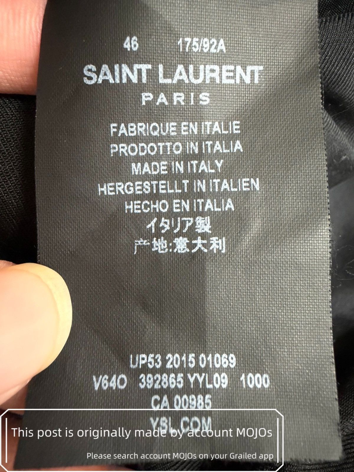 Saint Laurent Paris Sz46 Saint Laurent Paris 16SS Golden Button Classic Blazer Size US S / EU 44-46 / 1 - 4 Thumbnail