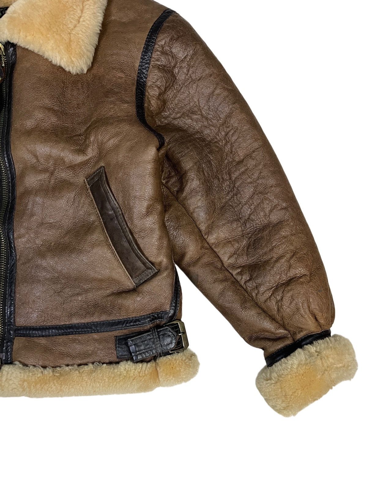 Vintage Vintage B-3 Sheepskin Leather Coat Shearling Sherpa Jacket Size US S / EU 44-46 / 1 - 5 Thumbnail