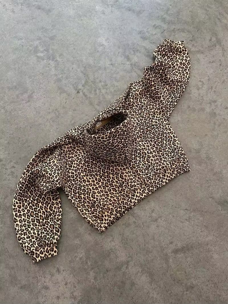 Other Vintage Leopard Print Hooded Sweater Size US XL / EU 56 / 4 - 2 Thumbnail