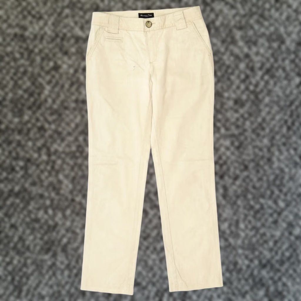 Massimo Dutti MASSIMO DUTTI Womens Chino Trousers Beige Cotton Slim Fit W28 Medium Size 28" / US 6 / IT 42 - 1 Thumbnail
