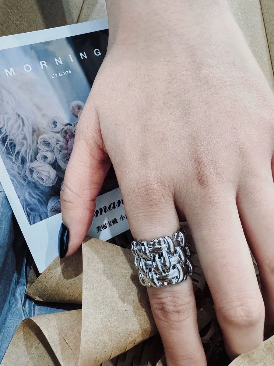 Other TiTi Bold Statement Ring – Wide Minimalist Cool-Girl Index Size ONE SIZE - 2 Thumbnail
