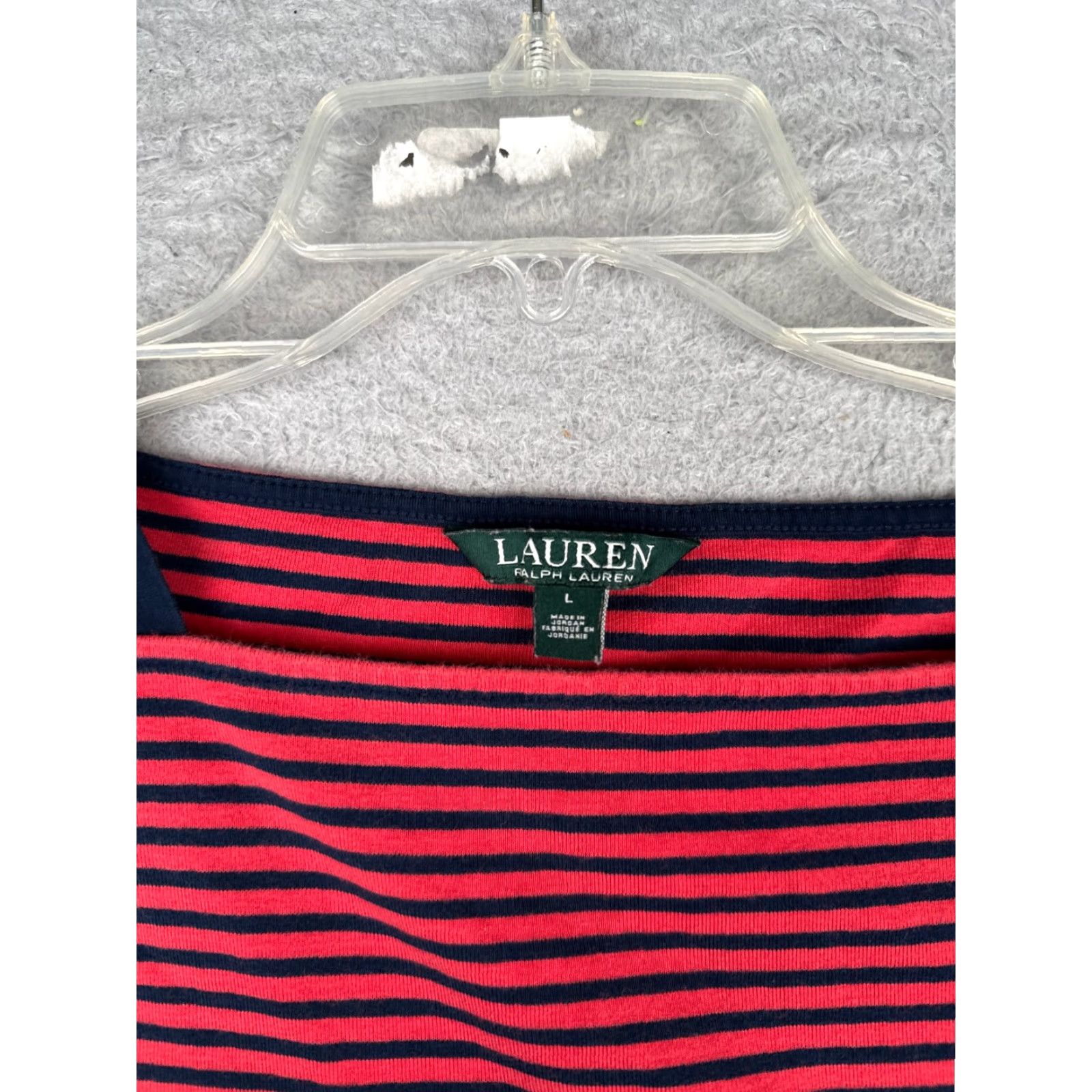 Ralph Lauren Lauren Ralph Lauren Shirt Women Large Pink Stripe Short Sleeve Square Neck Size L / US 10 / IT 46 - 6 Thumbnail