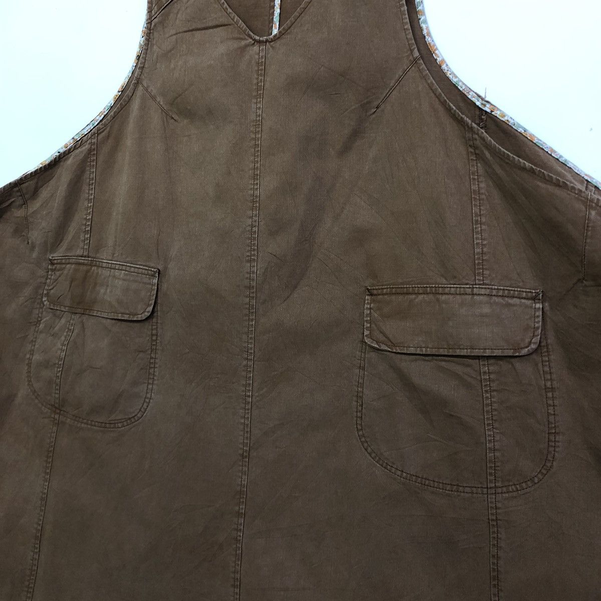 Japanese Brand × OMNIGOD Omnigod Tan Duck Work Canvas Outerwear Apron Size 36 - 4 Thumbnail