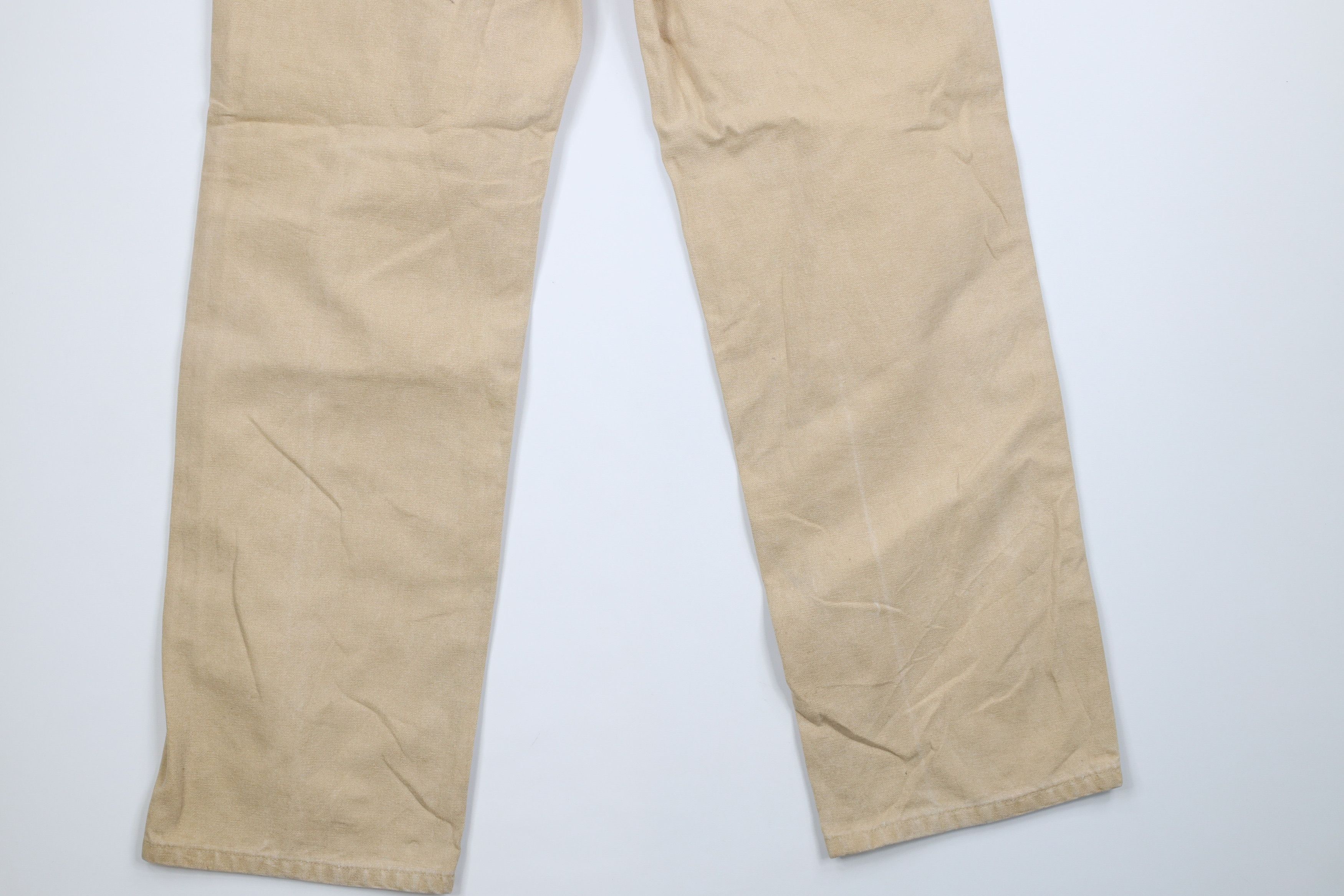 Carhartt × Vintage Vintage 90s Carhartt Out Wide Leg Canvas Pants Beige USA Size US 34 / EU 50 - 13 Thumbnail