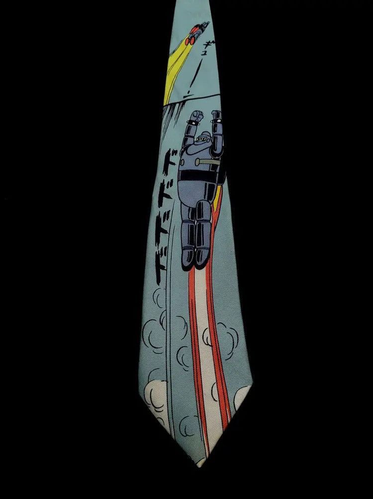 Yohji Yamamoto Yohji Yamamoto 93ss Iron Man 28 Manga Silk Tie-2507 Size ONE SIZE - 4 Thumbnail