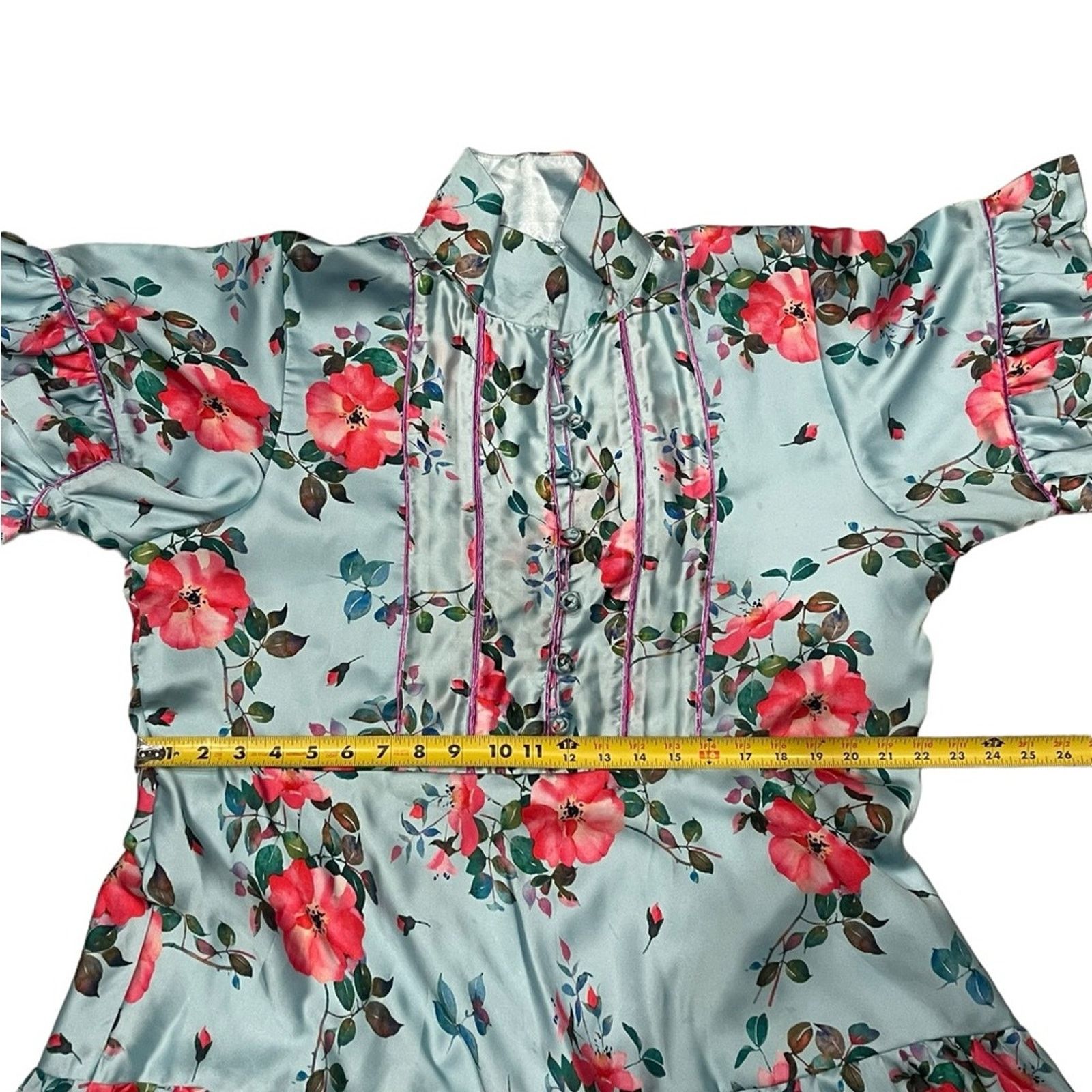 Other SUE SARTOR Womens Neck Floral Print Long Dress Size:XL Size XL / US 12-14 / IT 48-50 - 10 Thumbnail