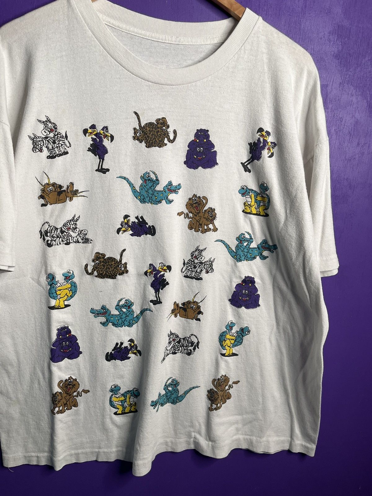 Vintage Vintage 90s zoo animals having sex t-shirt Size US XL / EU 56 / 4 - 3 Thumbnail