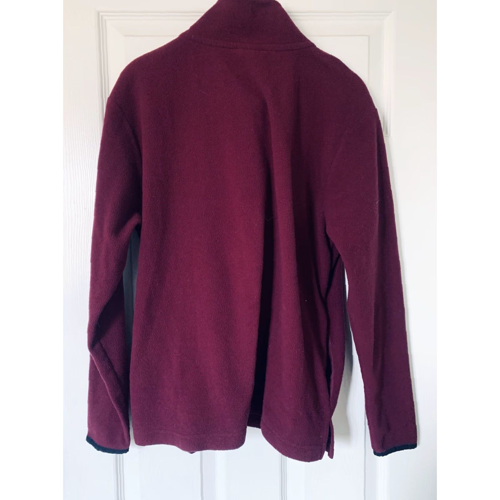 Pinko PINK Victoria’s Secret Women’s 1/4 Zip Sweatshirt Burgundy Maroon Large Pullover Regular Size M Long Sleeve Activewear Woman Shirt Size M / US 6-8 / IT 42-44 - 3 Thumbnail