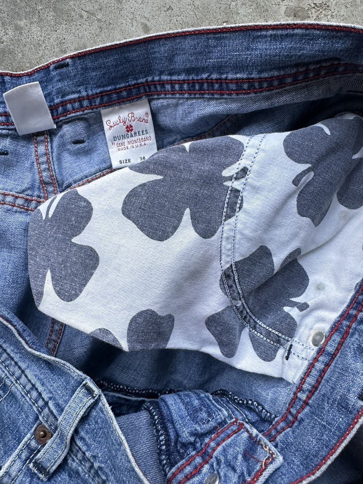 Lucky Brand × Vintage 90s Lucky Brand Denim Jorts Size US 37 - 6 Thumbnail
