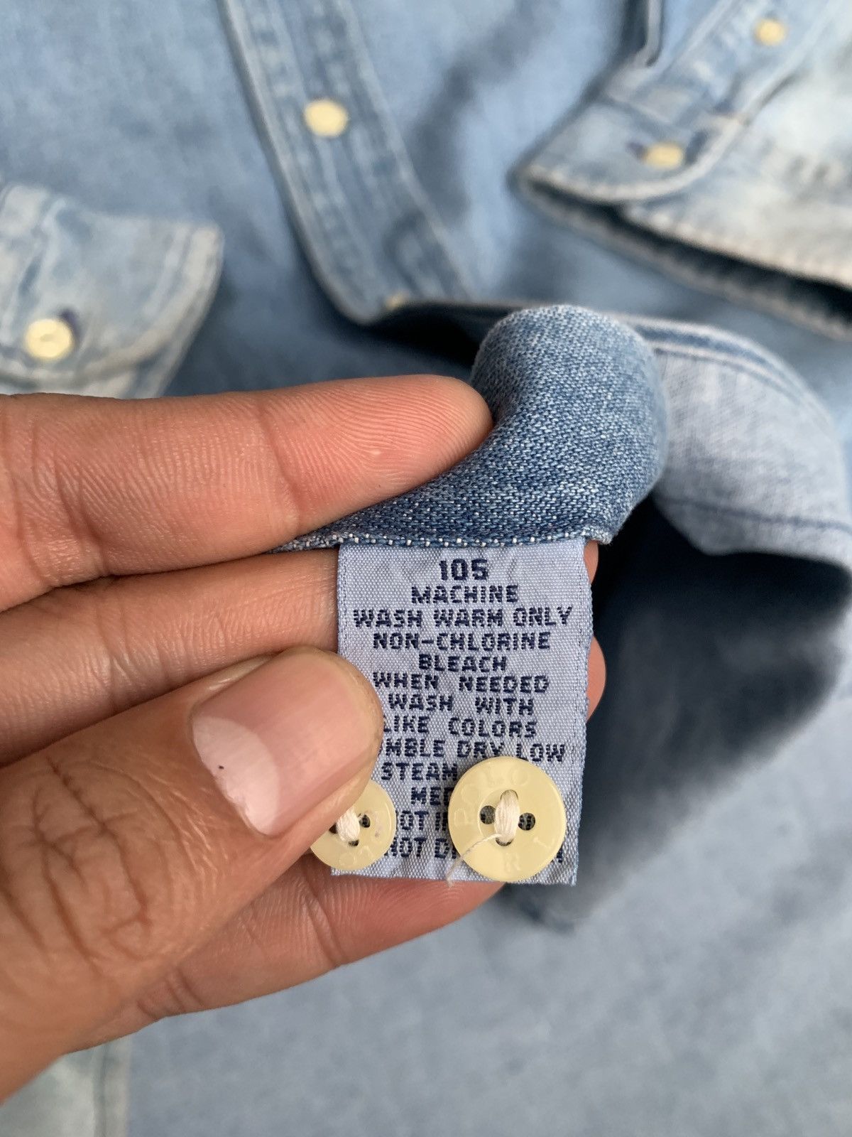 Ralph Lauren × Vintage 2000s Ralph Lauren Faded Blue Jeans Classics Pony Shirt Size US XL / EU 56 / 4 - 8 Thumbnail