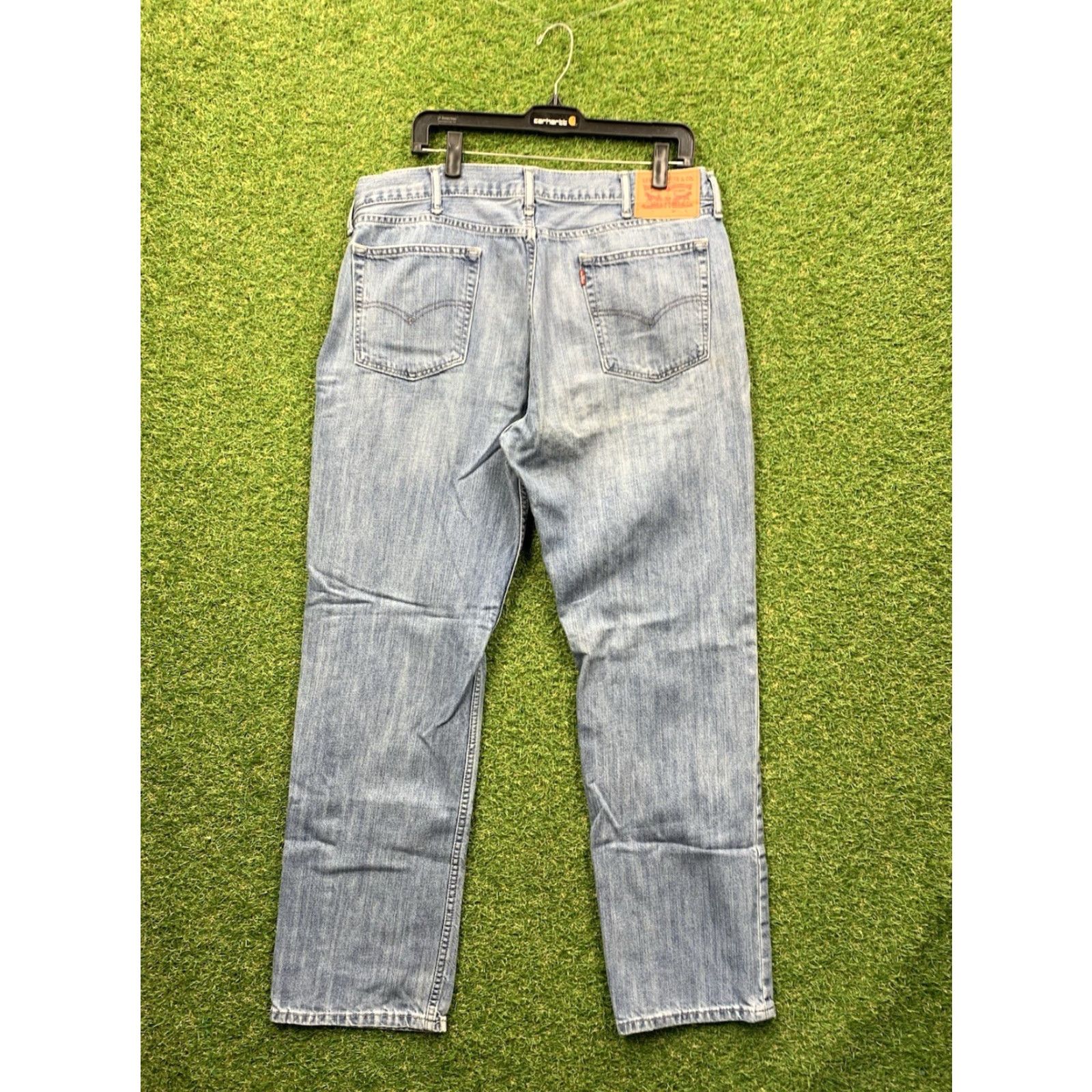 Levi's Levi's 514 Jeans Slim Straight 36x30 Light Wash Blue Denim Mens Casual Retro Size US 36 / EU 52 - 2 Thumbnail