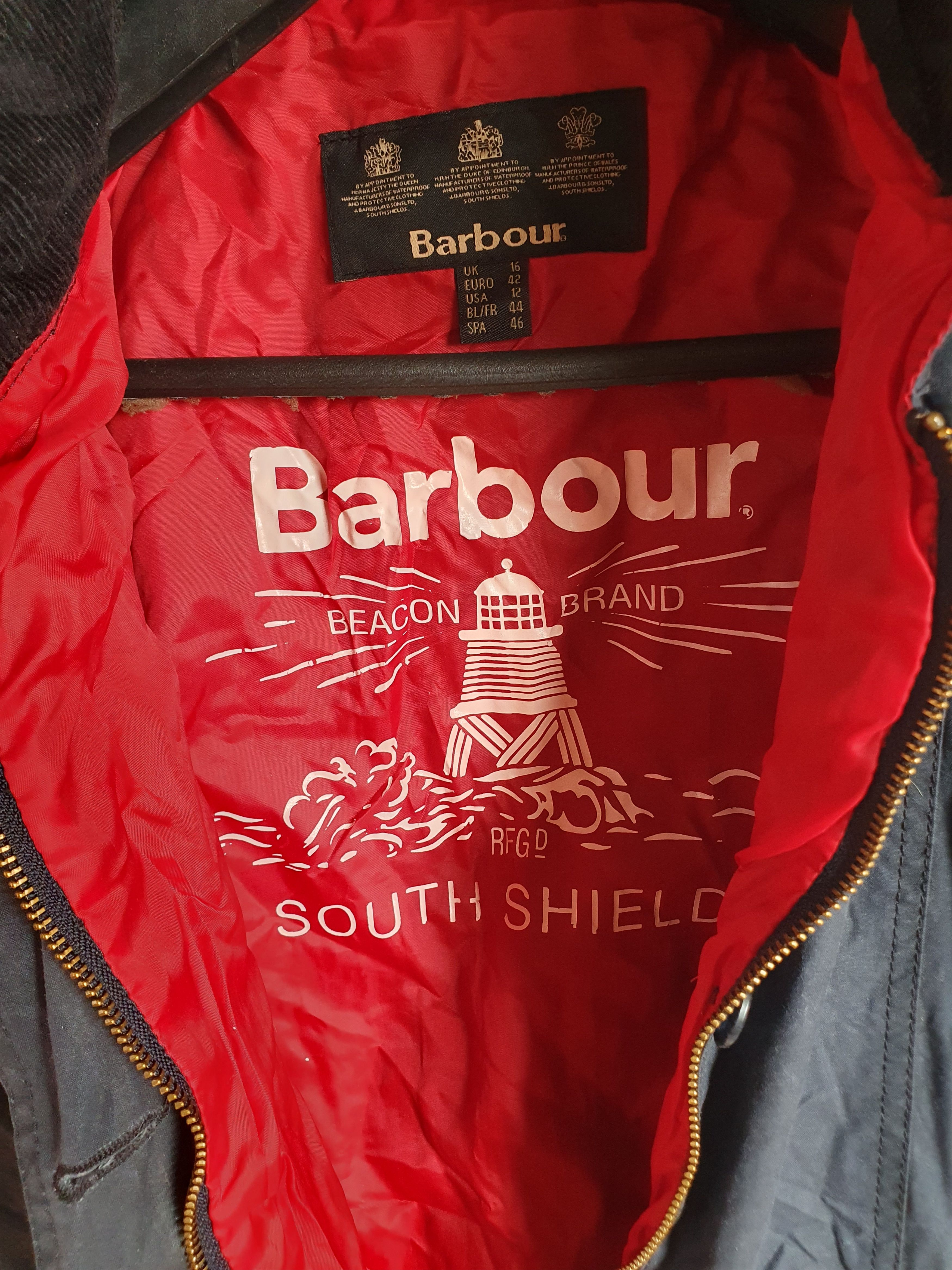 Barbour Barbour Womens Shore Waxed 2013 Jacket LWX0340NY92 Size XL / US 12-14 / IT 48-50 - 14 Thumbnail