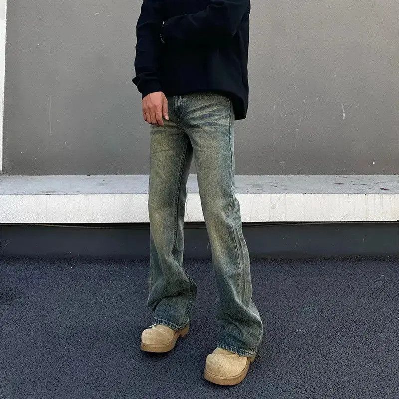 Japanese Brand Retro loose straight leg micro flared jeans Size US 30 / EU 46 - 3 Thumbnail