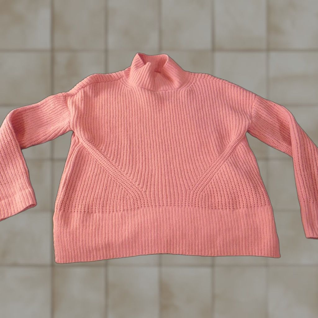 Vintage Crown & Ivy Womens Sweater Pullover Turtleneck Knit Dolman Sleeve Medium Pink Regular Size M Size M / US 6-8 / IT 42-44 - 1 Thumbnail