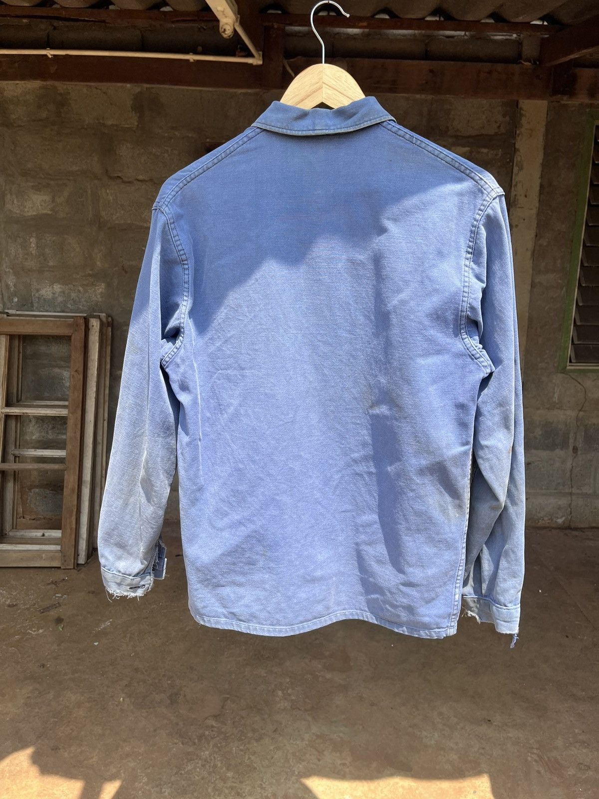 Vintage Thrashed faded chore jacket workwear Distressed Size US L / EU 52-54 / 3 - 4 Thumbnail