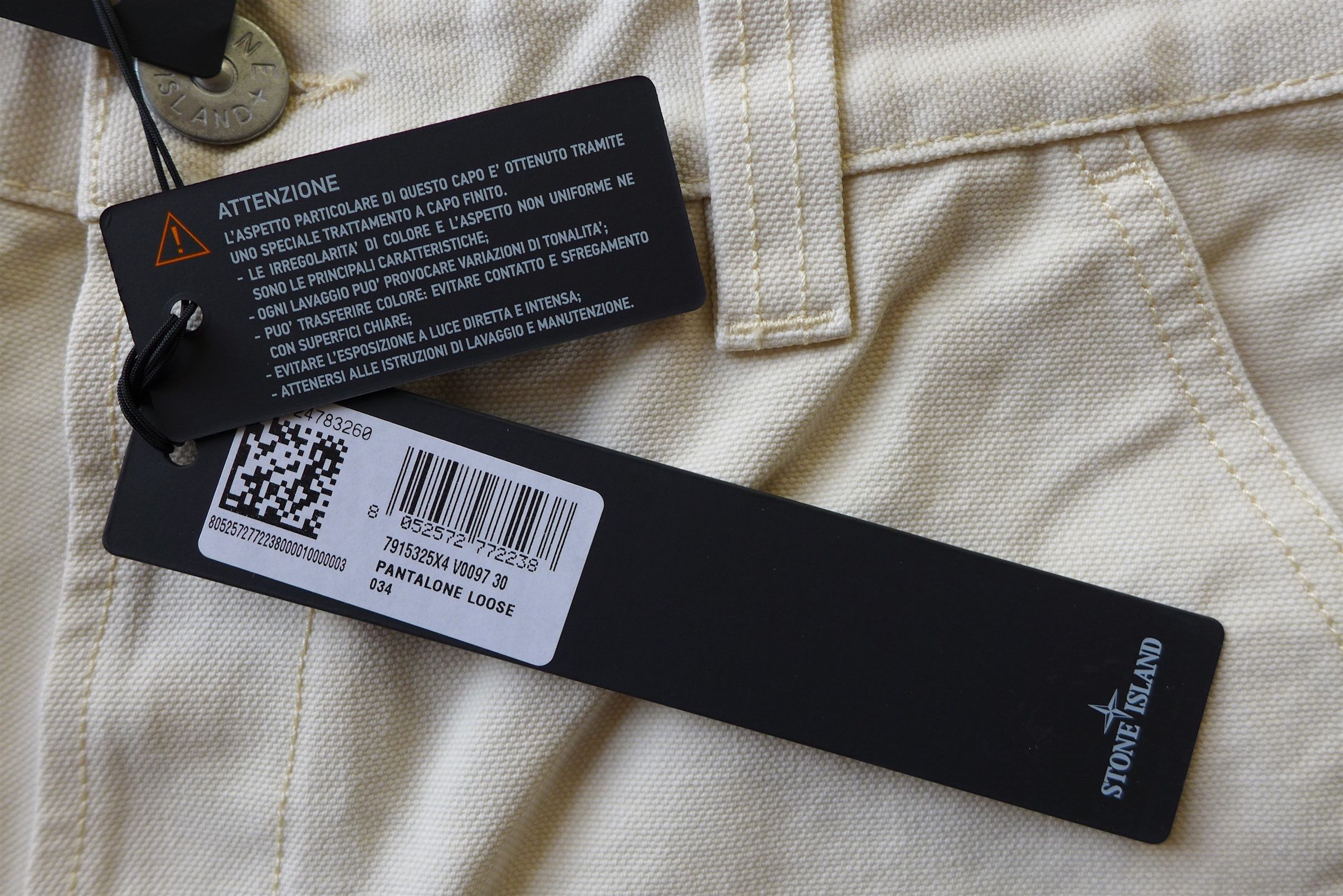 Stone Island Stone Island Marina Work Pants - Ecru Cotton Size US 30 / EU 46 - 14 Thumbnail