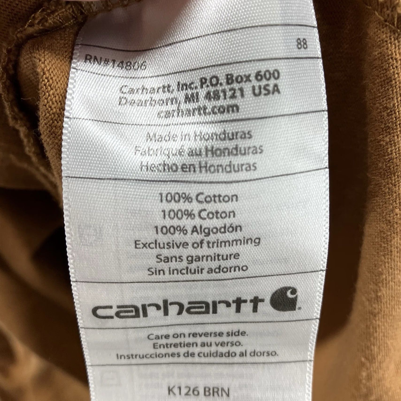 Carhartt Carhartt Mens T-Shirt Long Sleeve 4XL All Cotton Burnt Orange Brown Crew Neck Logo 2012 Outdoor Classic Heavyweight Pockets Size US XXL / EU 58 / 5 - 6 Thumbnail