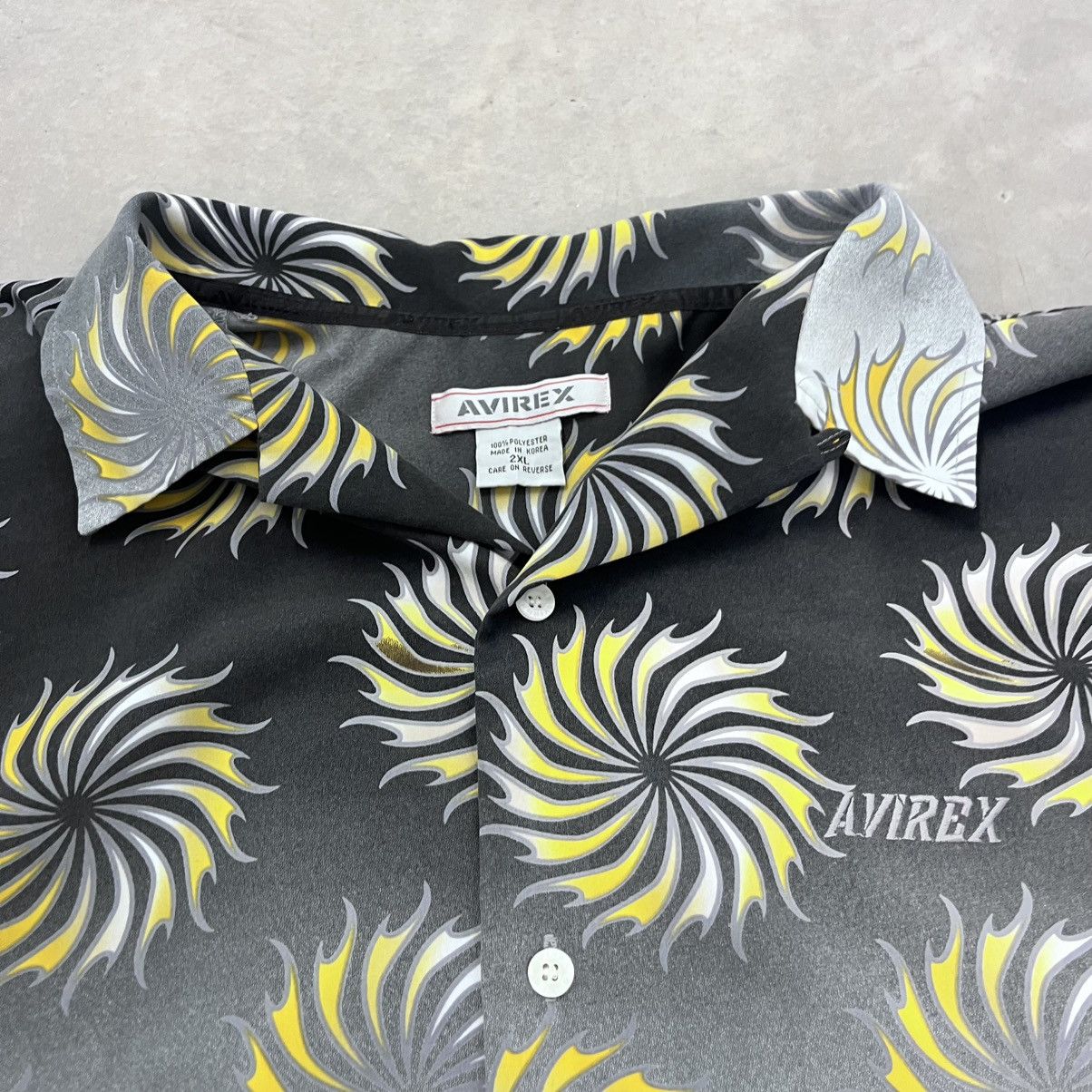 Avirex × Vintage CRAZY Y2K Avirex Button Up shirt Yellow Wheels spitfire 2XL Size US XXL / EU 58 / 5 - 7 Thumbnail