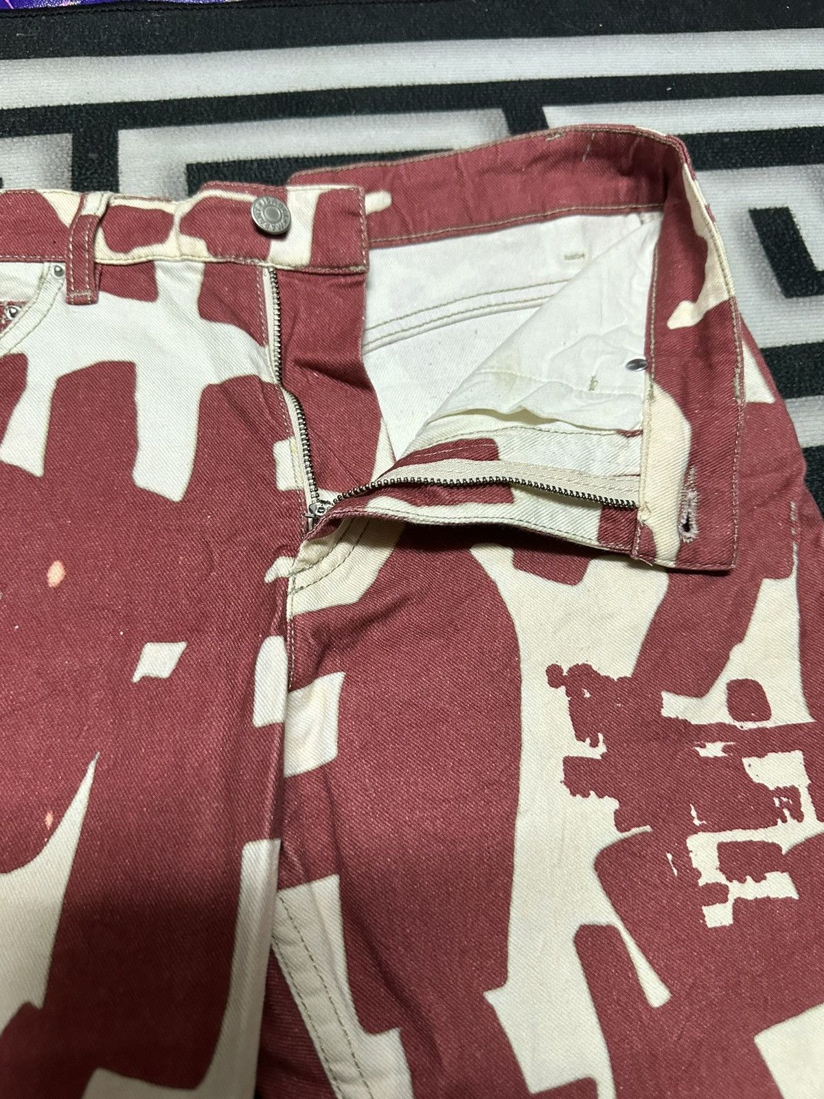 Isabel Marant Isabel Marant red n cream print pant Size 30" / US 8 / IT 44 - 4 Thumbnail