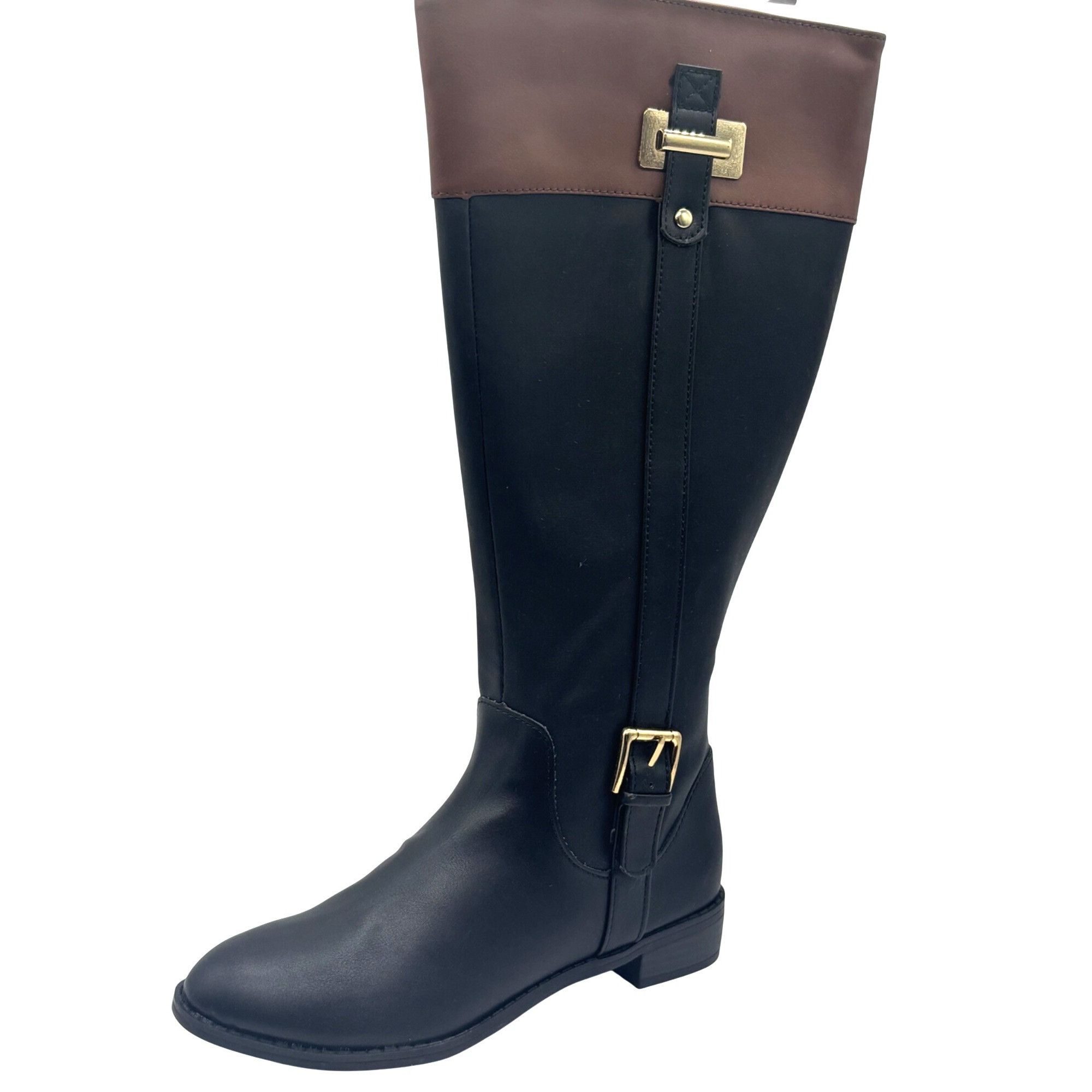 Other Karen Scott Deliee2 Riding Boots, Black/Cognac, 6,M, Wide C Size US 6 / IT 36 - 3 Thumbnail