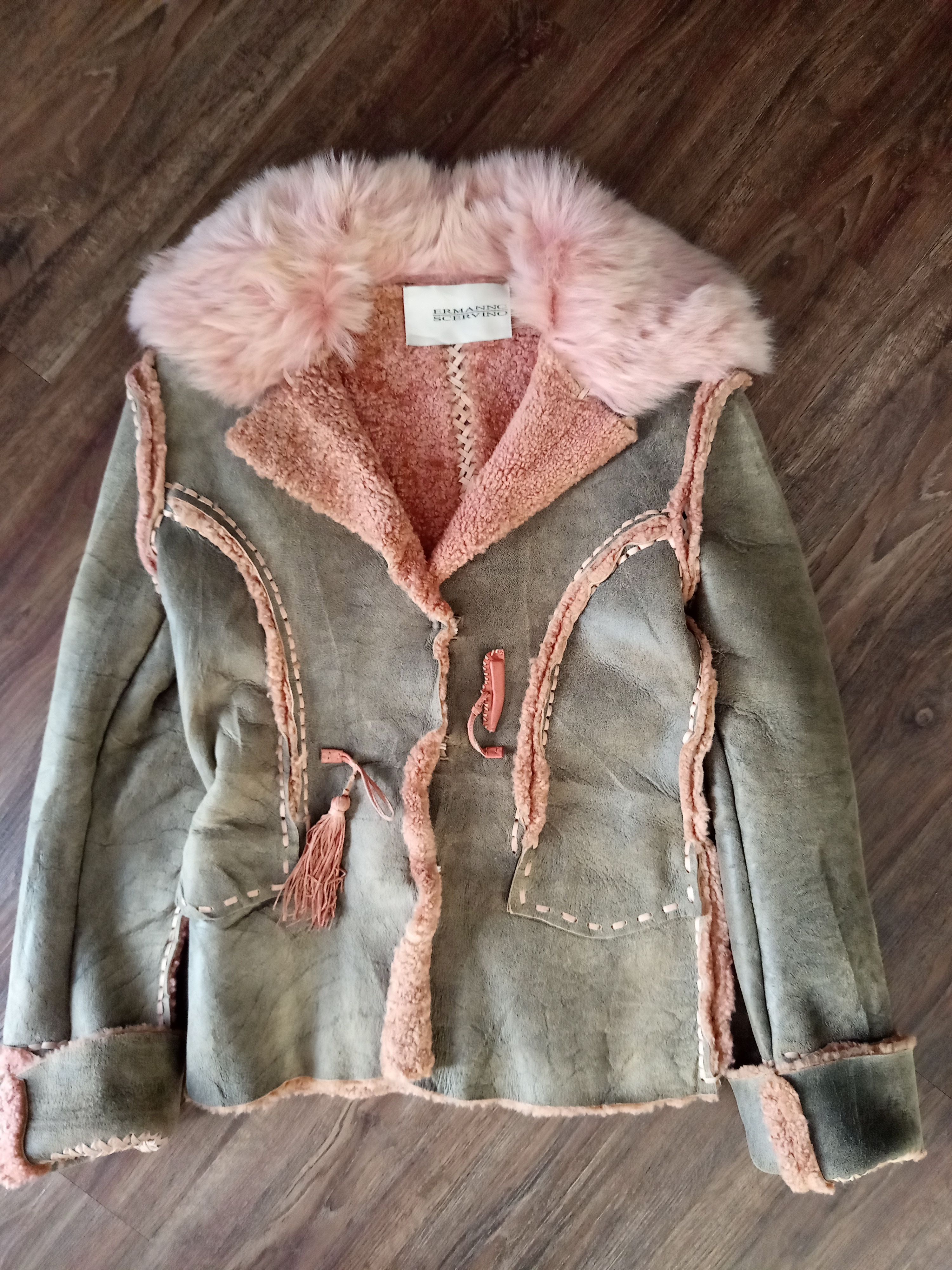 Ermanno Scervino Y2K Ermanno Scervino Shearling Fur Collar Leather Jacket Size M / US 6-8 / IT 42-44 - 1 Thumbnail