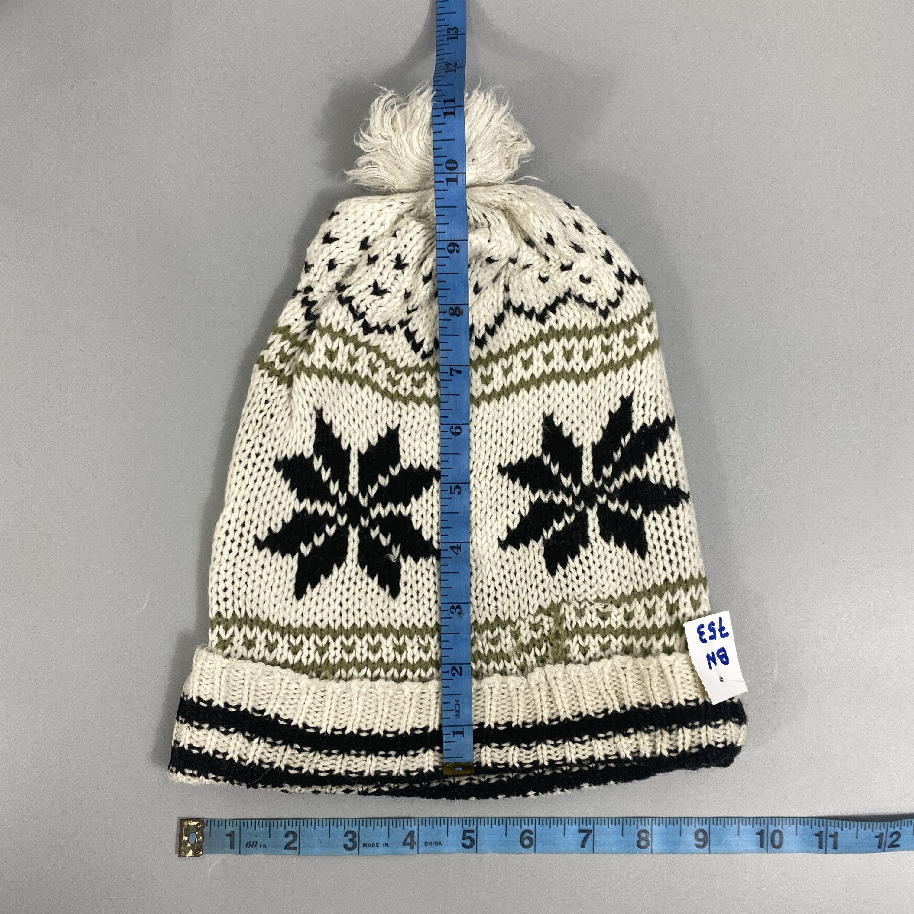 Japanese Brand Knitted Snow Beanie Pompom -BN753 Size ONE SIZE - 5 Thumbnail