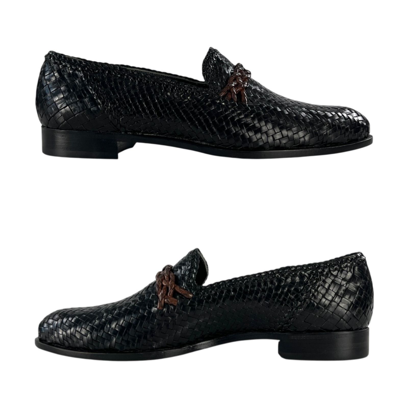 Versace Versace Vintage Leather Woven Loafers Size US 8 / EU 41 - 3 Thumbnail
