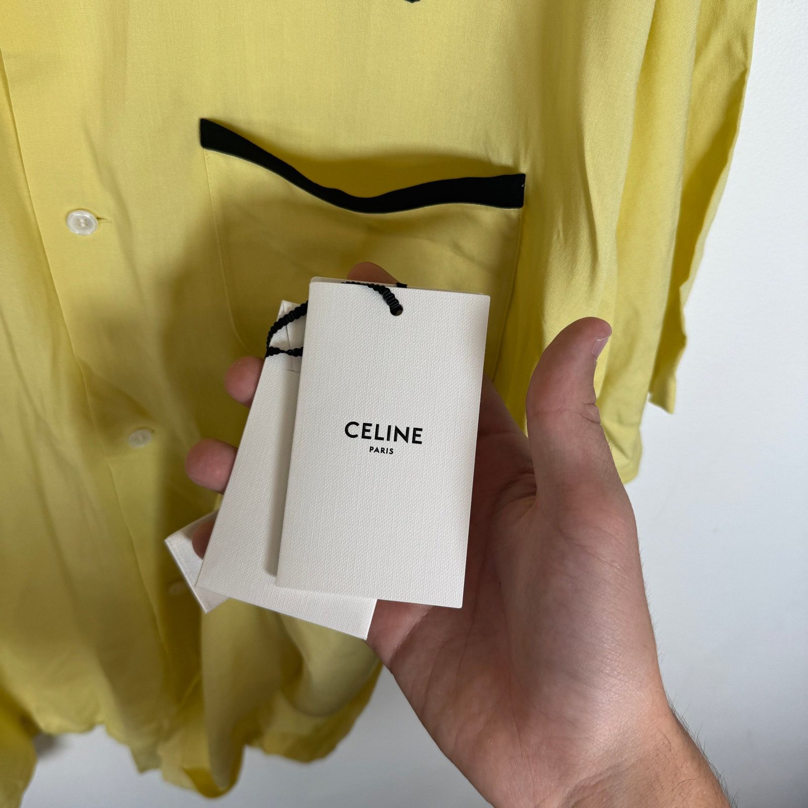 Celine Celine Yellow Viscose Bowling Shirt Size XL Size US XL / EU 56 / 4 - 5 Thumbnail