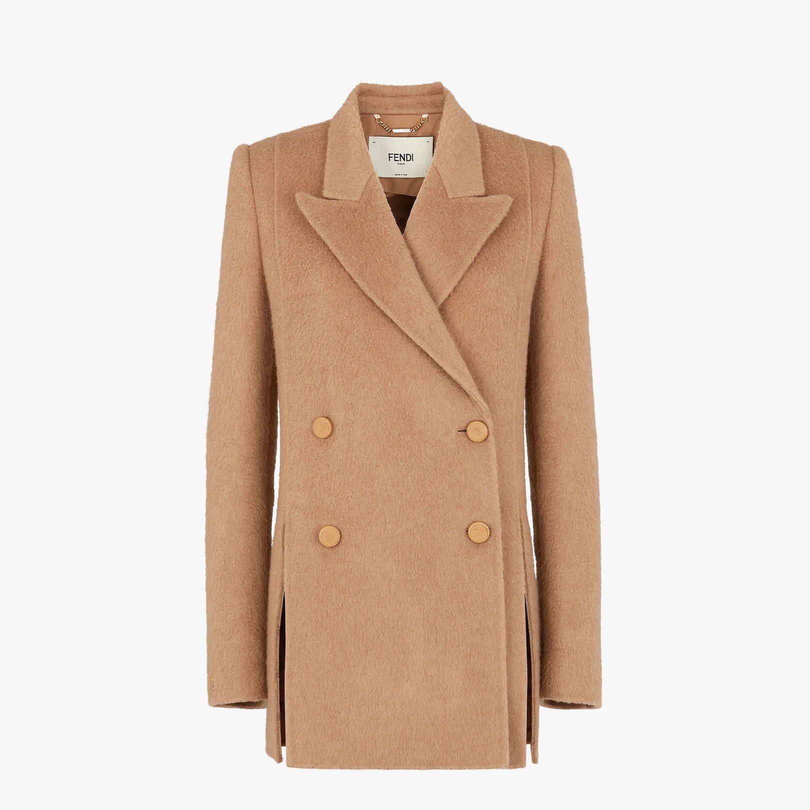 Fendi o1loc1c0824 Pea Coat in Beige Size M / US 6-8 / IT 42-44 - 1 Thumbnail